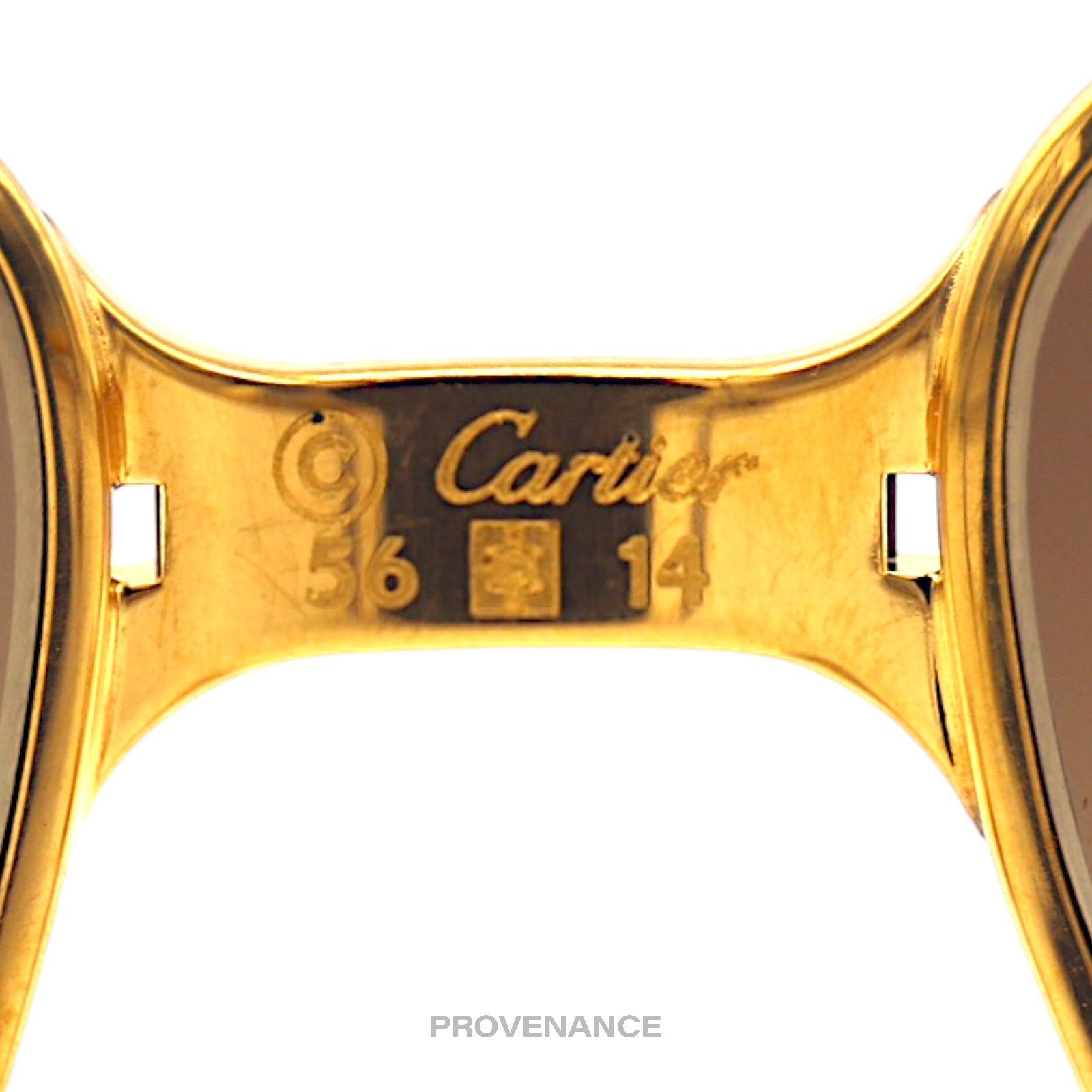Cartier 🔴 Cartier Panthere MM Sunglasses - Gold Brown 56 Size ONE SIZE - 9 Thumbnail