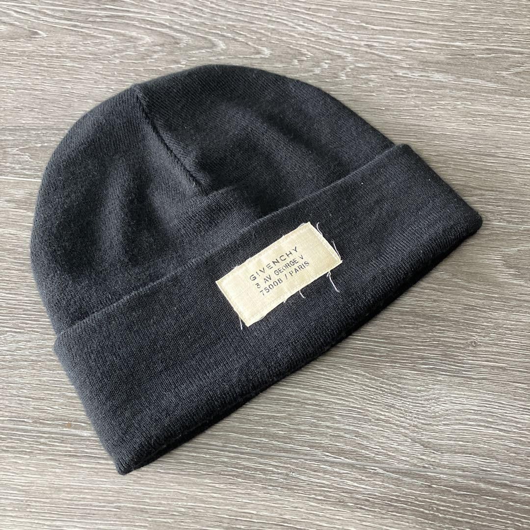 Givenchy Black Wool Knit Beanie Cap Unisex