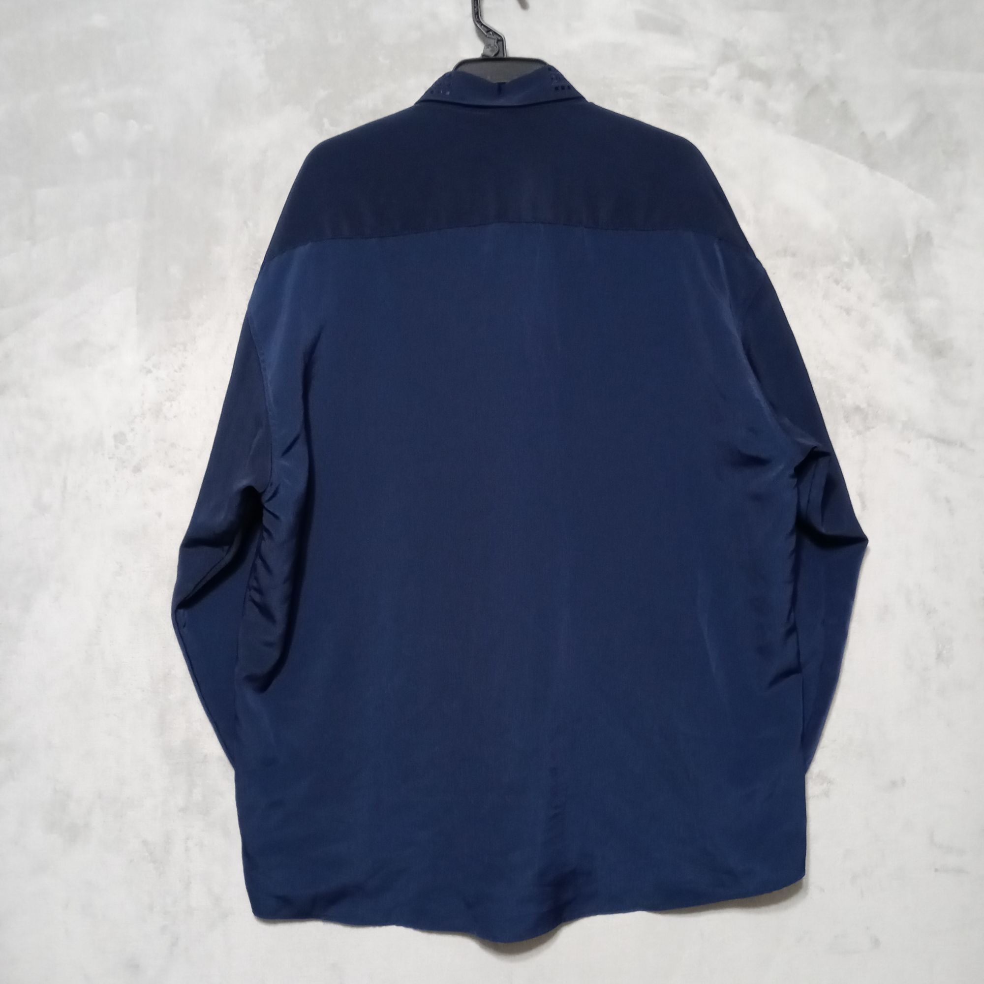 Other Noir Paris XL Dress Shirt Blue Embroidered Long Sleeve Butto Size US XL / EU 56 / 4 - 2 Thumbnail