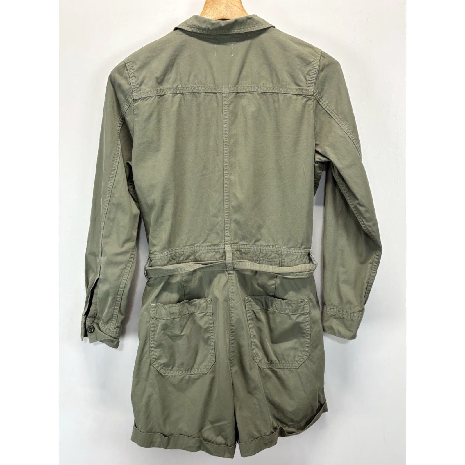 J.Crew J.CREW Foundry Chino Short Coveralls Women’s Size 8 Green Belted One Piece Size 30" / US 8 / IT 44 - 3 Thumbnail