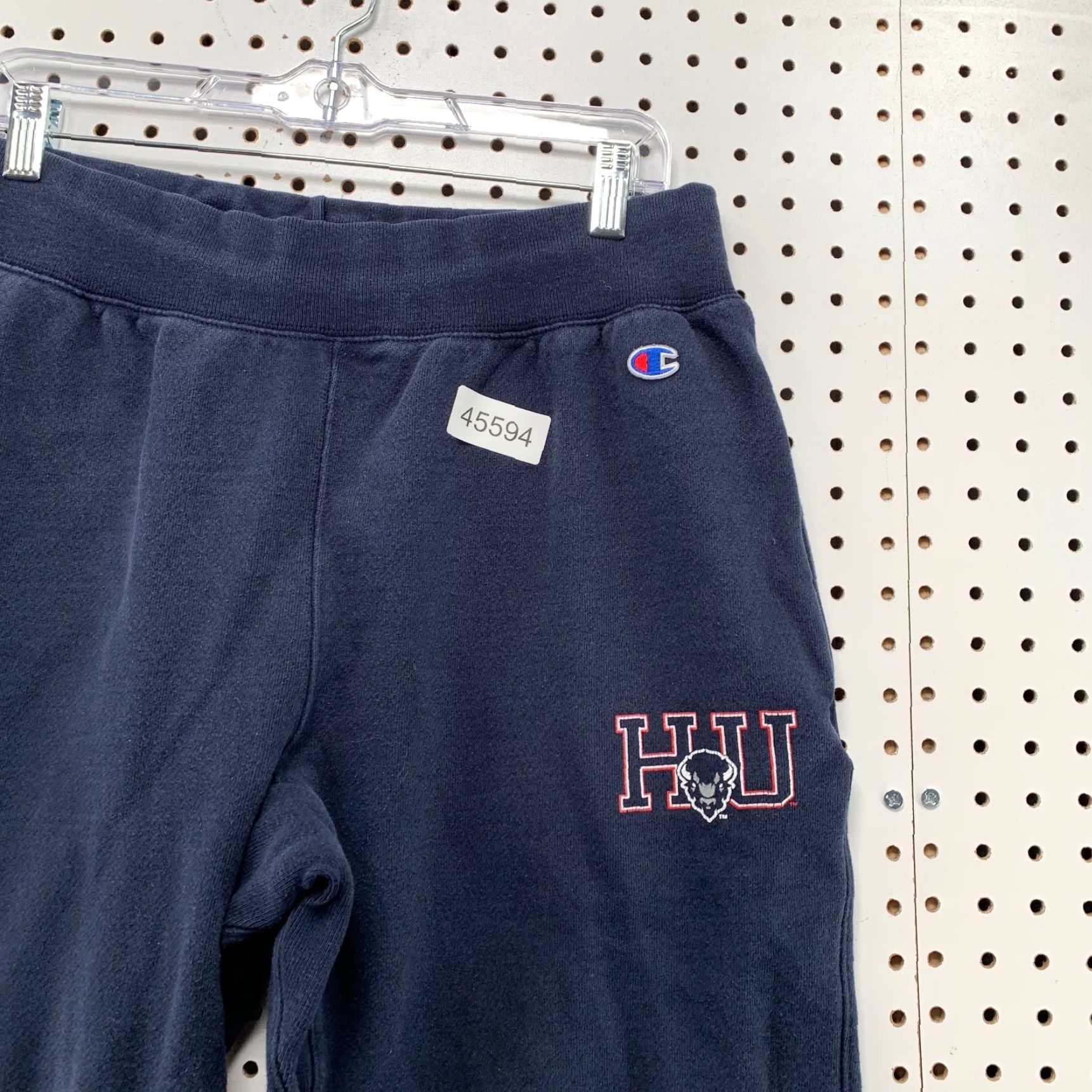 Champion VINTAGE Champion Howard University Sweatpants Mens Large Blue Reverse Weave Pocket Size US 33 - 4 Thumbnail