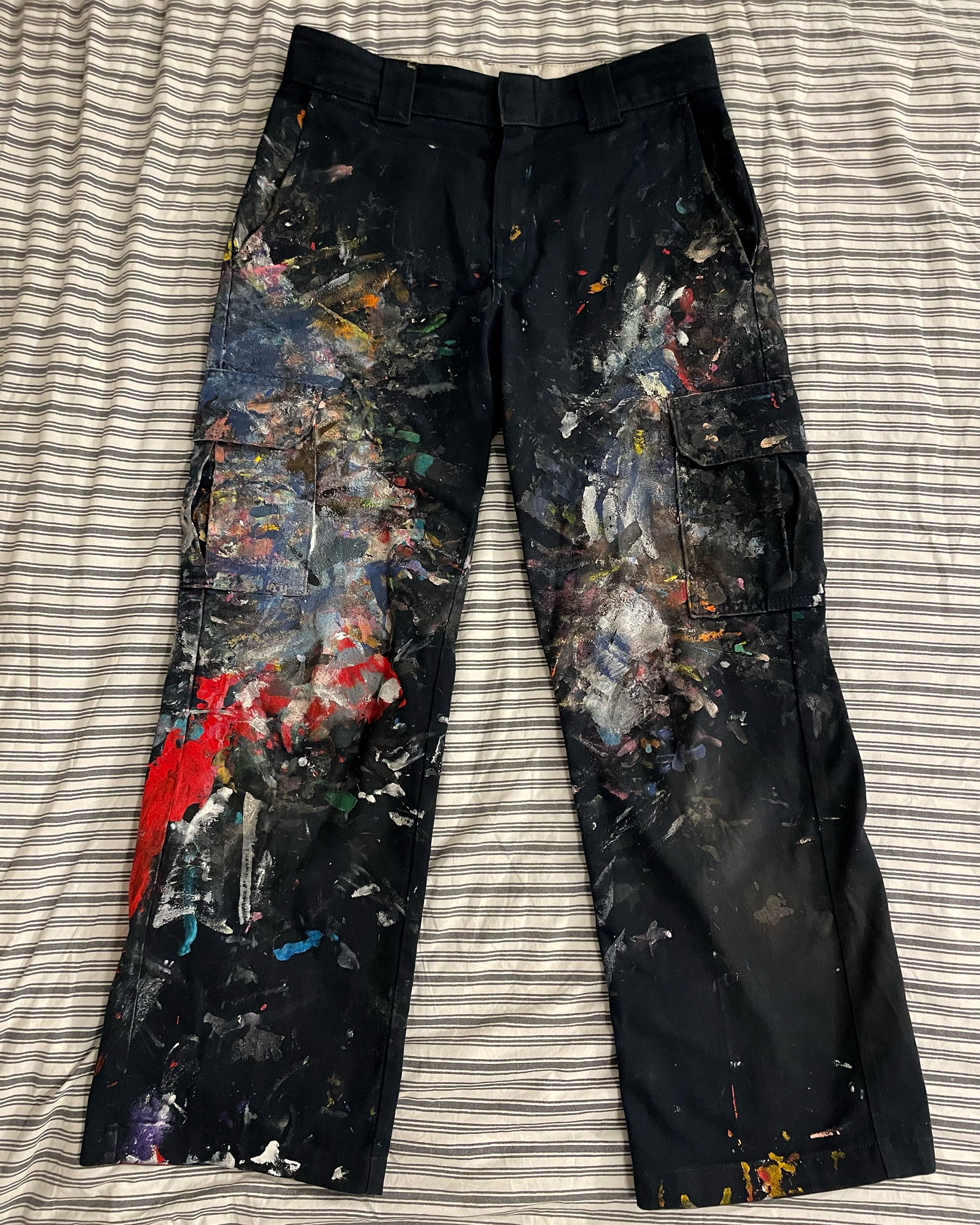 Dickies Painted Dickies Loose Fit Cargo Pants Size US 30 / EU 46 - 1 Thumbnail