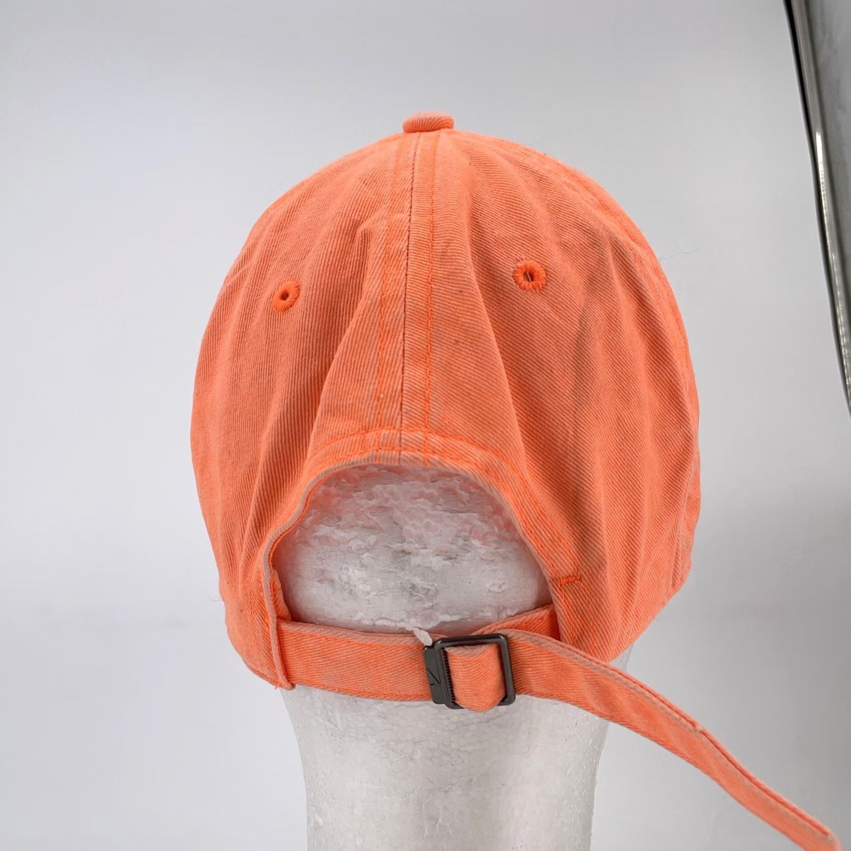 Nike VINTAGE Nike Hat Cap Strap Back Mens One Size Neon Orange Heritage86 Patch Dad Hat Size ONE SIZE - 3 Thumbnail