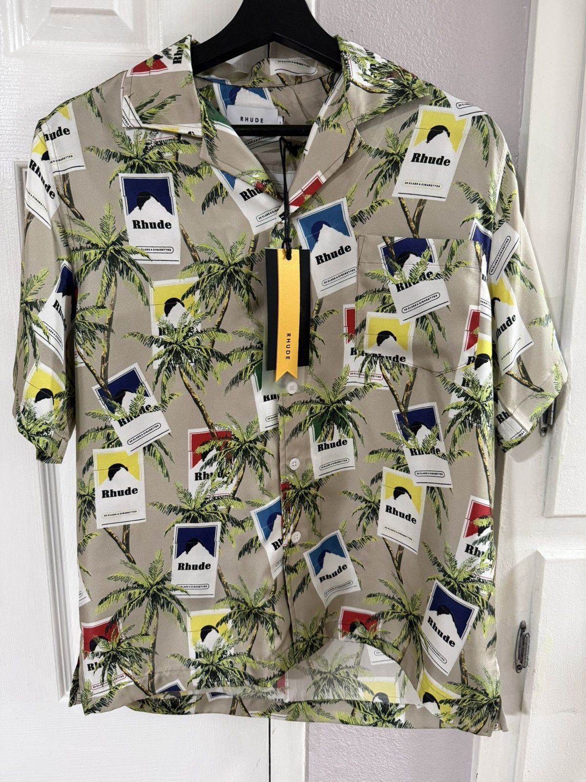 Rhude Rhude Cigarette Print Silk Shirt Size US XS / EU 42 / 0 - 1 Thumbnail