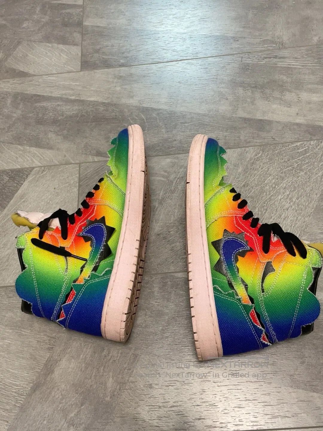J Balvin Nike x J Balvin Jordan 1 Rainbow Tie. Size US 9.5 / EU 42-43 - 3 Thumbnail