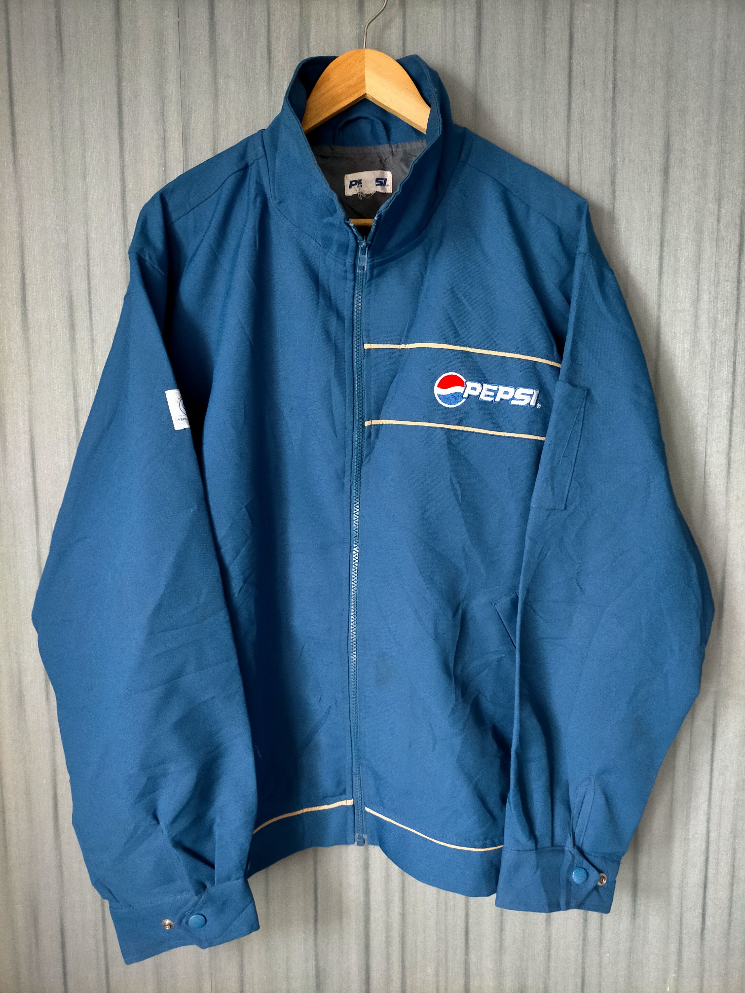 Pepsi Vintage PEPSI Workwear Embroidered Zipped Jacket Size US XXL / EU 58 / 5 - 2 Thumbnail