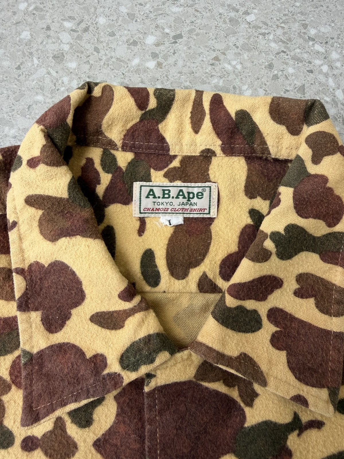 Bape Bape First Camo Shirt OG Chamois LL bean Style Wool Size US L / EU 52-54 / 3 - 3 Thumbnail