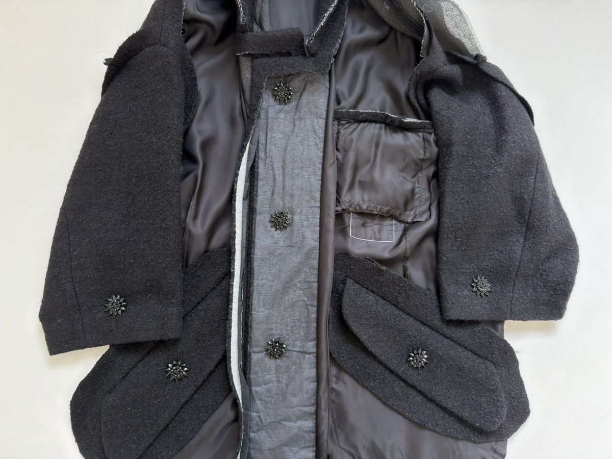 Raf Simons S/S 19 Black ‘Big Lining Coat With Wool Sleeves’ Size US M / EU 48-50 / 2 - 6 Thumbnail