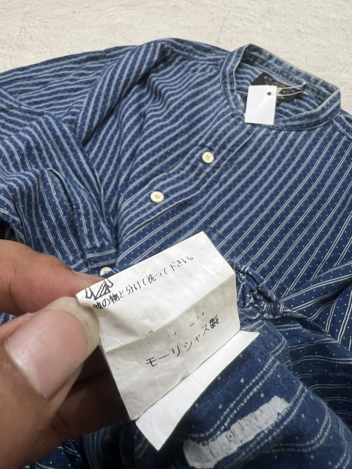 RRL Ralph Lauren 2000s RRL Double RL Pattern Hickory Stripe Collar Ls Shirt Size US L / EU 52-54 / 3 - 9 Thumbnail