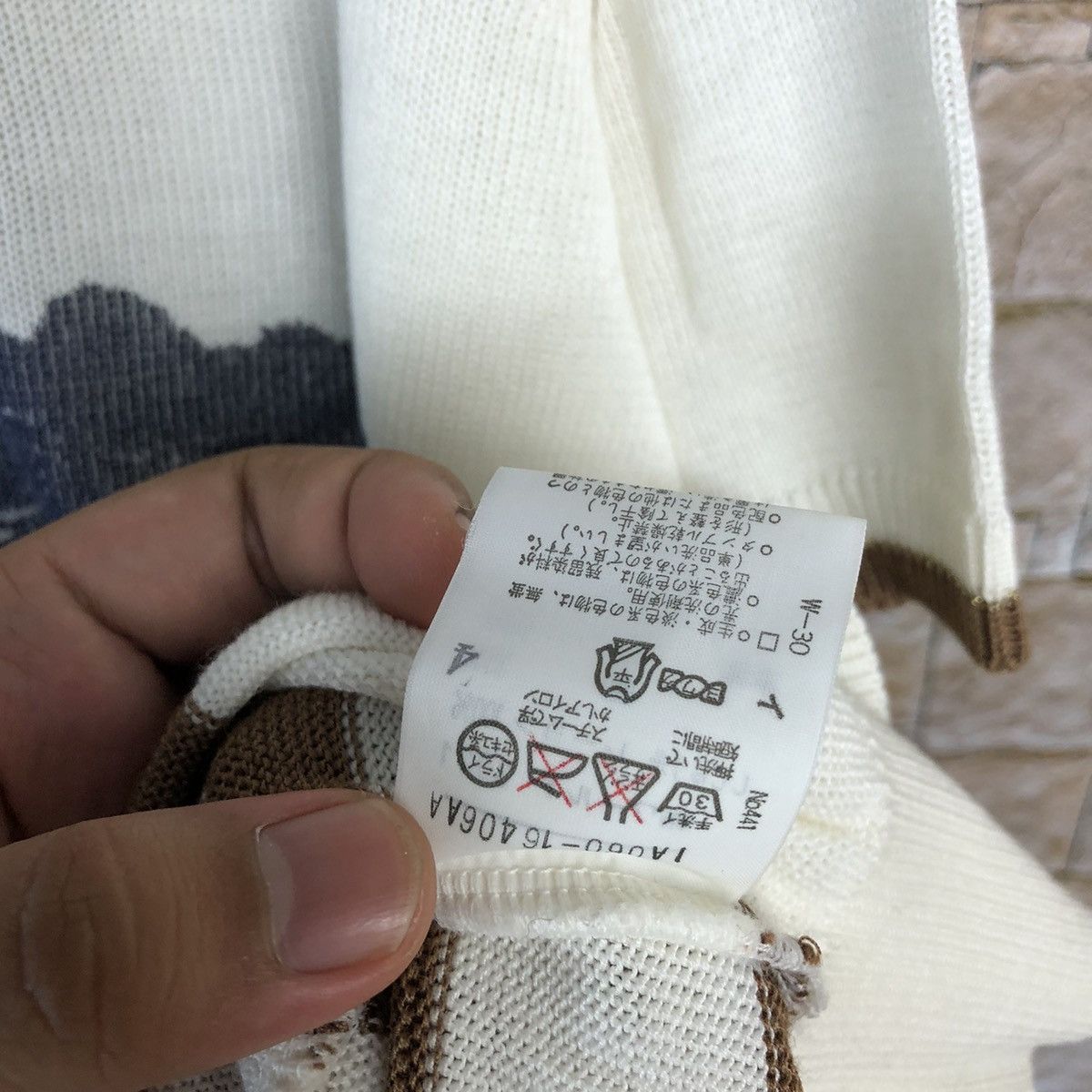 Homespun Knitwear × Japanese Brand A Maggio White Knitwear short sleeve vintage japan #A225 Size L / US 10 / IT 46 - 10 Thumbnail