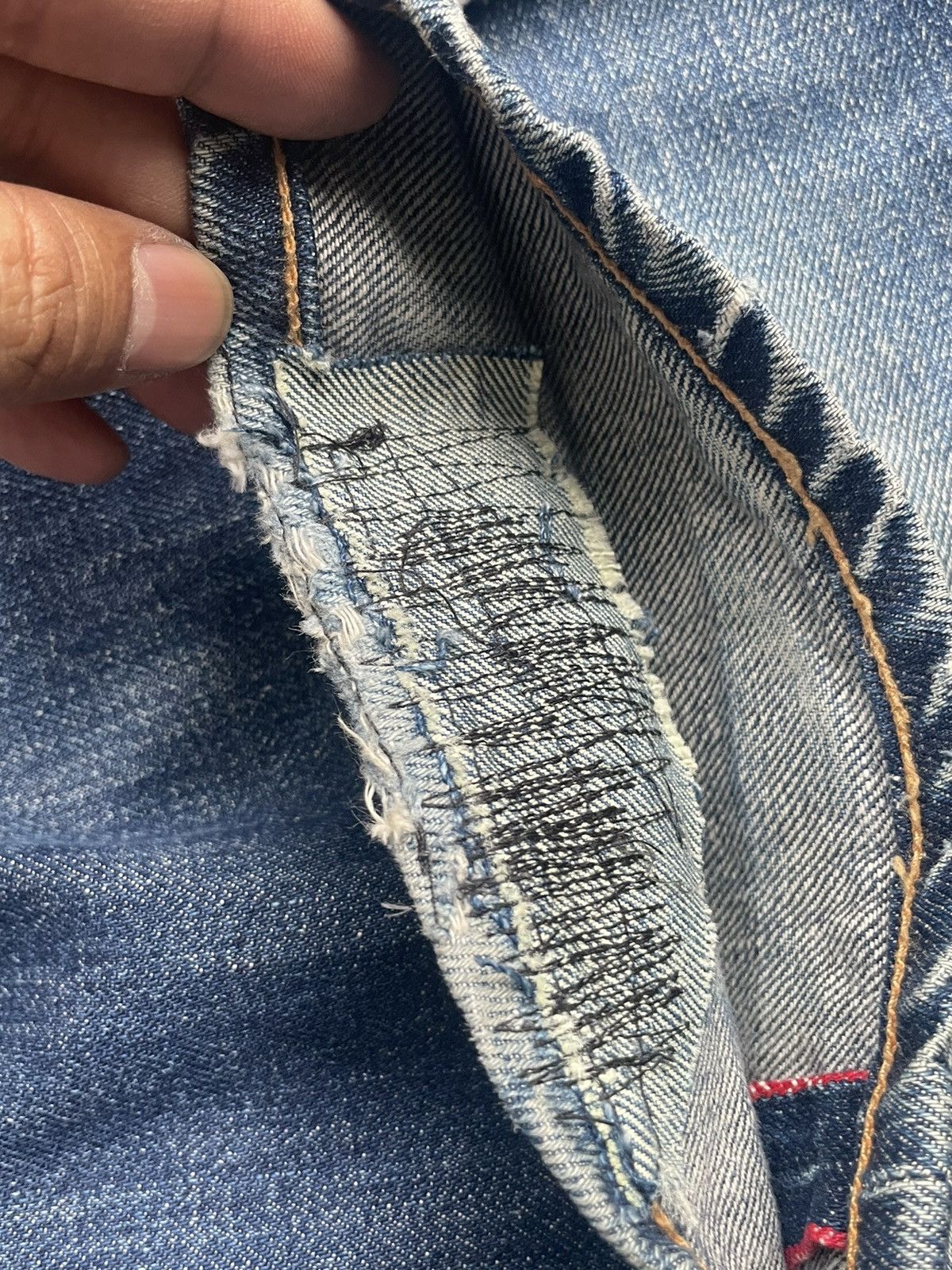 HRMTG HRM Selvedge Distresed Denim Size US 33 - 16 Thumbnail