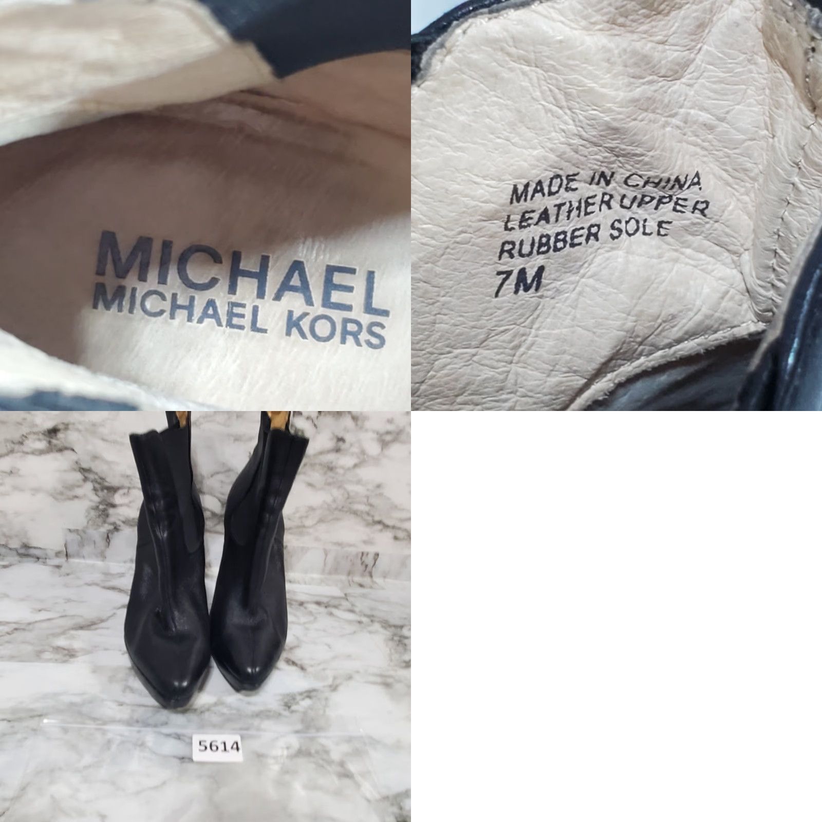 Michael Kors Michael Kors Boots Women's Chelsea Black Leather Stiletto Heel Chelsea Career Cocktail 7 Size US 7 / IT 37 - 11 Thumbnail