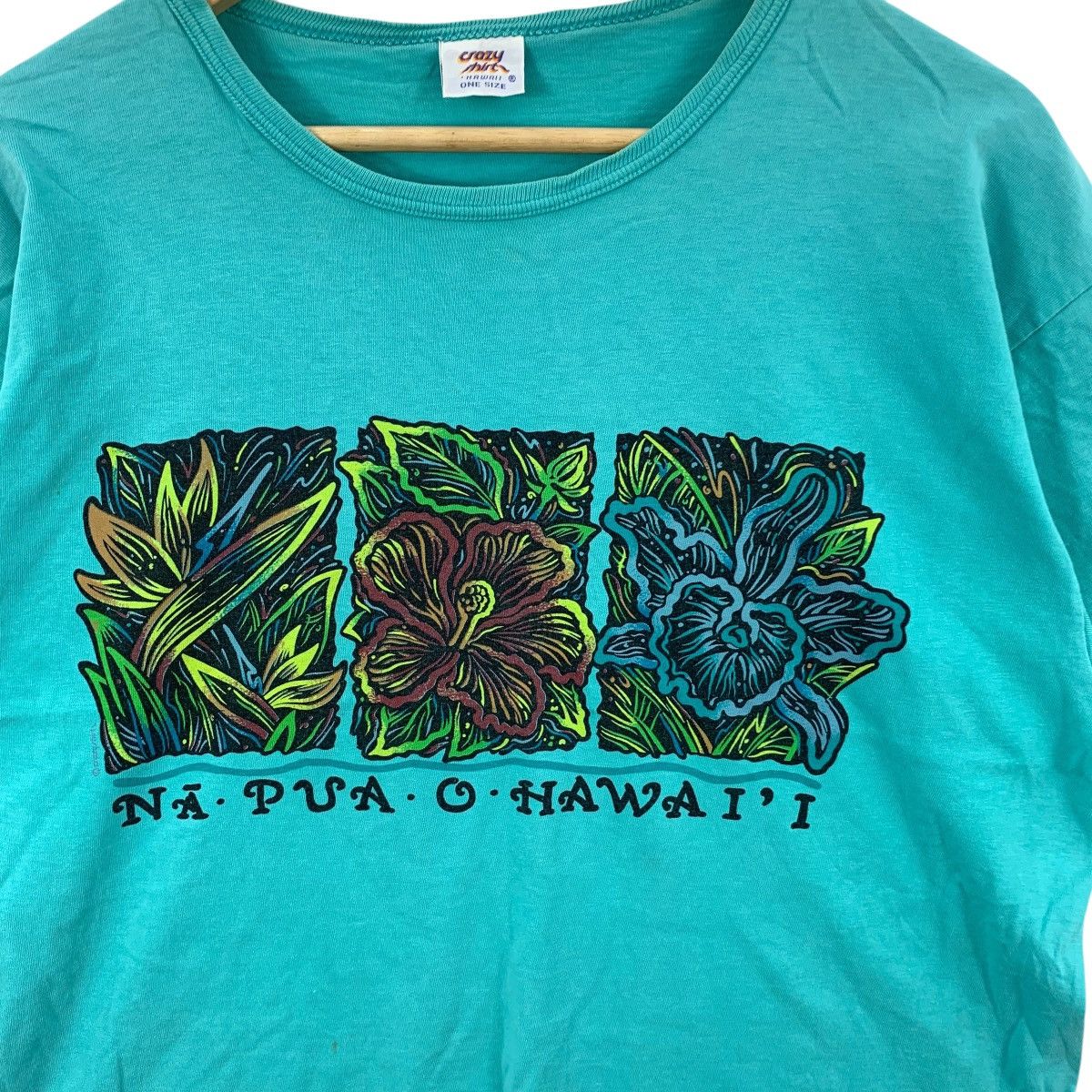 Vintage Vintage 90s HAWAII KAULANA NA PUA Floral Song Painting Tee Size M / US 6-8 / IT 42-44 - 5 Thumbnail