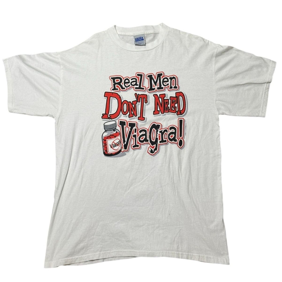 Tultex Vintage Real Men Don’t Need Viagra XL Tultex Funny Tee Size US XL / EU 56 / 4 - 1 Thumbnail