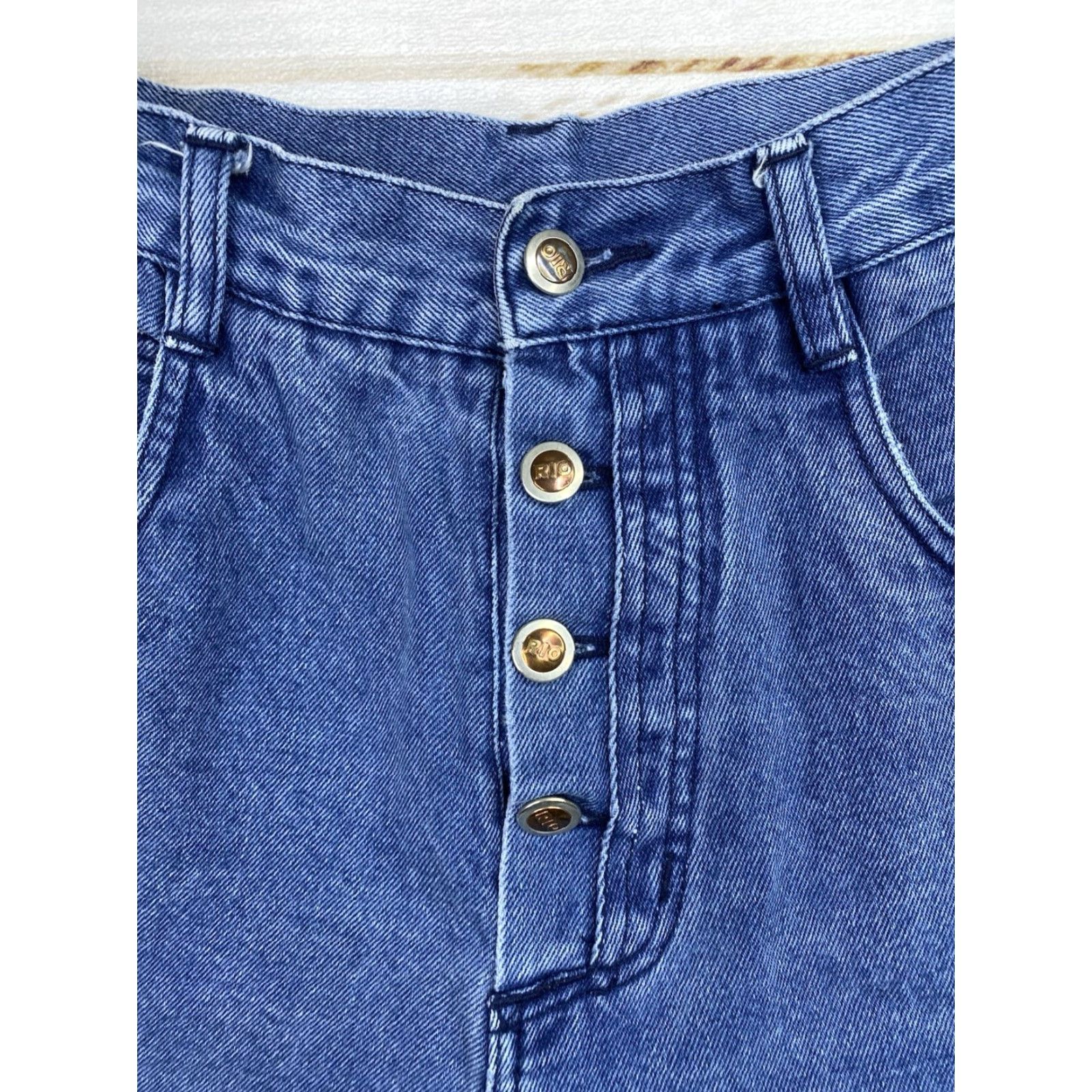 Vintage VINTAGE Rio by Stephen Mardon Jeans Women Juniors 11 Long Blue 5-Pocket High Rise Button Fly Cowboy 80s 90s Mens Womens Girls Size 32" / US 10 / IT 46 - 3 Thumbnail