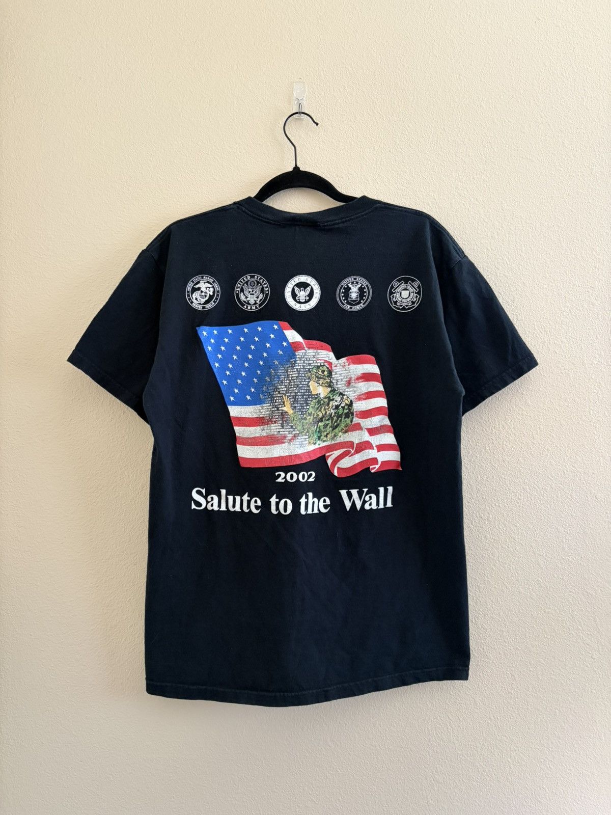 Vintage Vintage 2002 Rolling Thunder XV Ride - Biker Veteran Art Tee Size US M / EU 48-50 / 2 - 2 Thumbnail