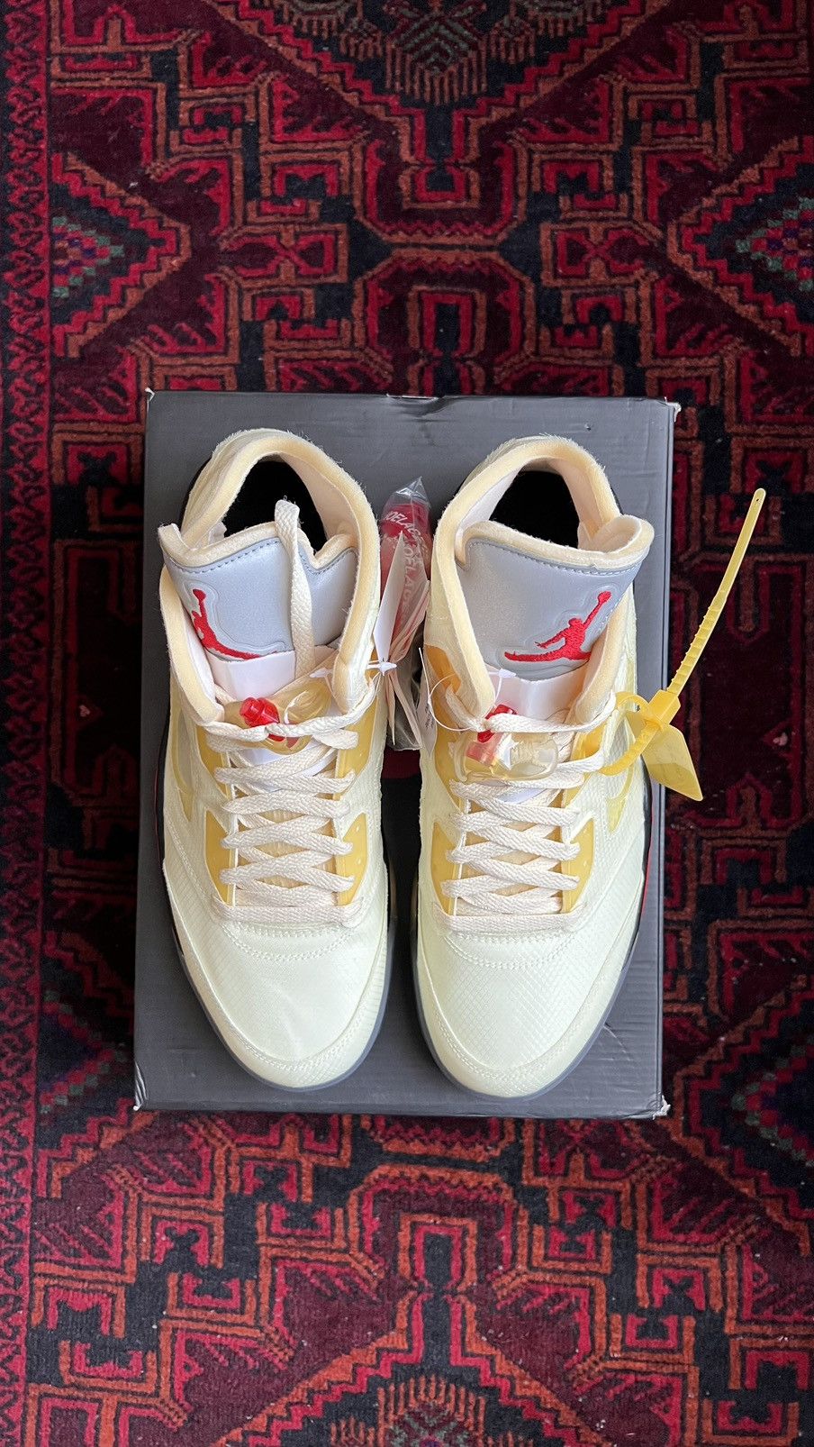 Jordan Brand × Nike × Off-White Air Jordan 5 Off white Size US 12 / EU 45 - 4 Thumbnail