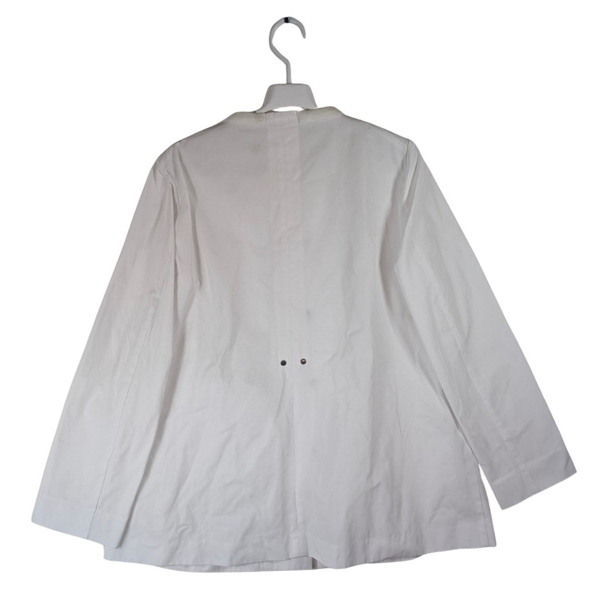 Unknown London Jarbo White Minimalist Button Lightweight Jacket Women 32 Size XXS / US 00 / IT 34 - 2 Thumbnail