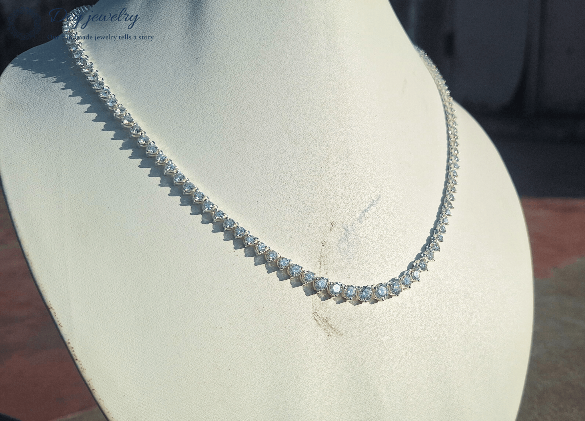 Other Graduate moissanite Diamond Tennis Necklace Size ONE SIZE - 8 Thumbnail