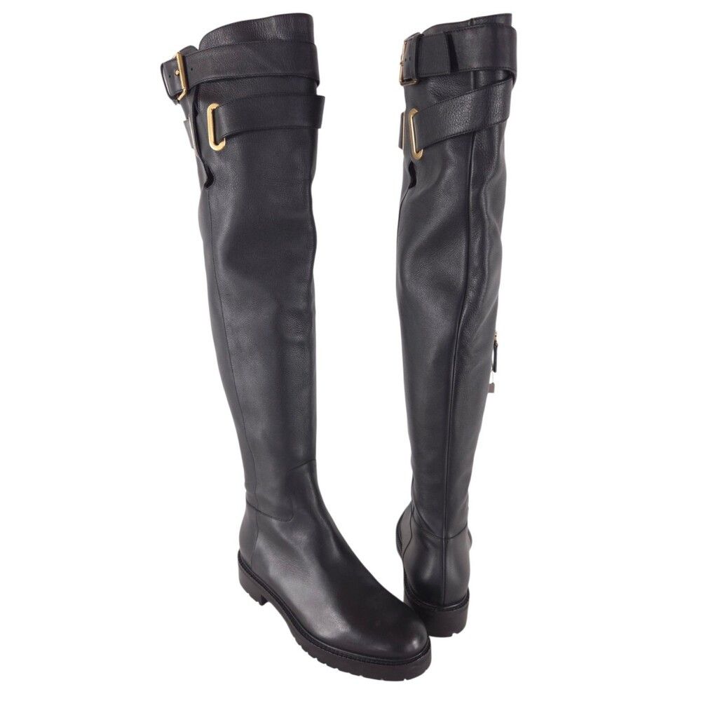 Valentino Valentino Garavani Rockstud V-Logo Tall Boots US 9.5 EU 39.5 Size US 9.5 / IT 39.5 - 1 Thumbnail