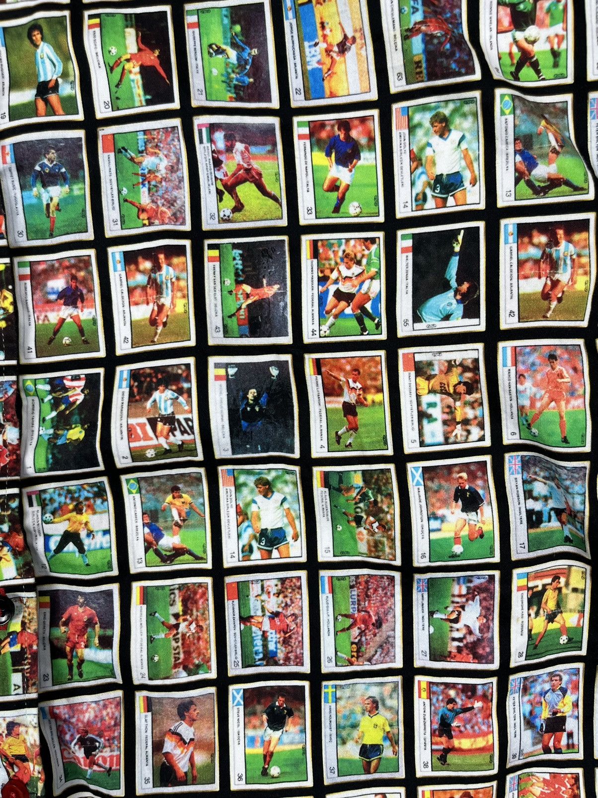 Japanese Brand Claudio Lugli Italy Soccer Cards Over Print Button Shirt Size US L / EU 52-54 / 3 - 7 Thumbnail