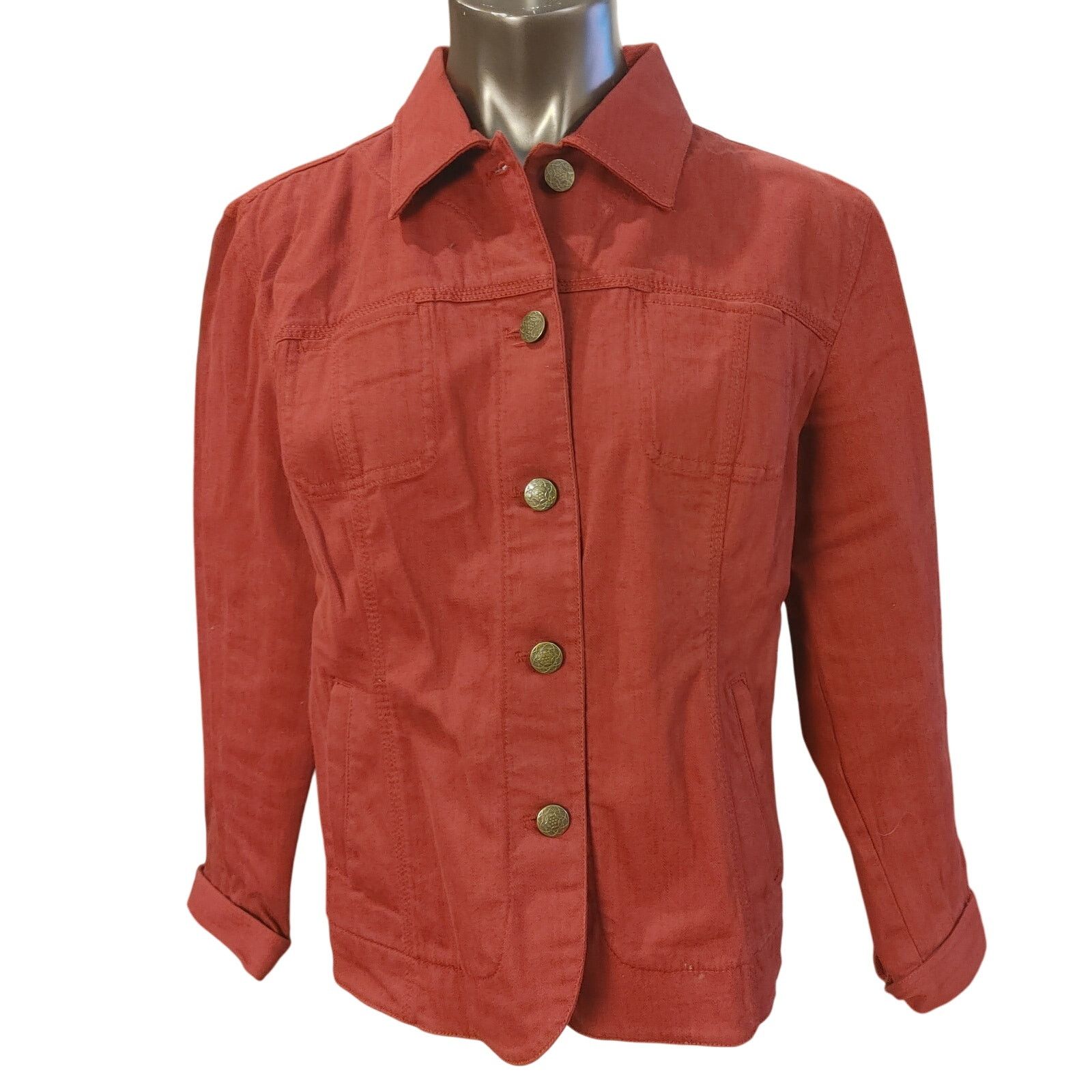 Other Chico's Women's 2 Red Casual Button Down Shirt Size XXL / US 16-18 / IT 52-54 - 1 Thumbnail