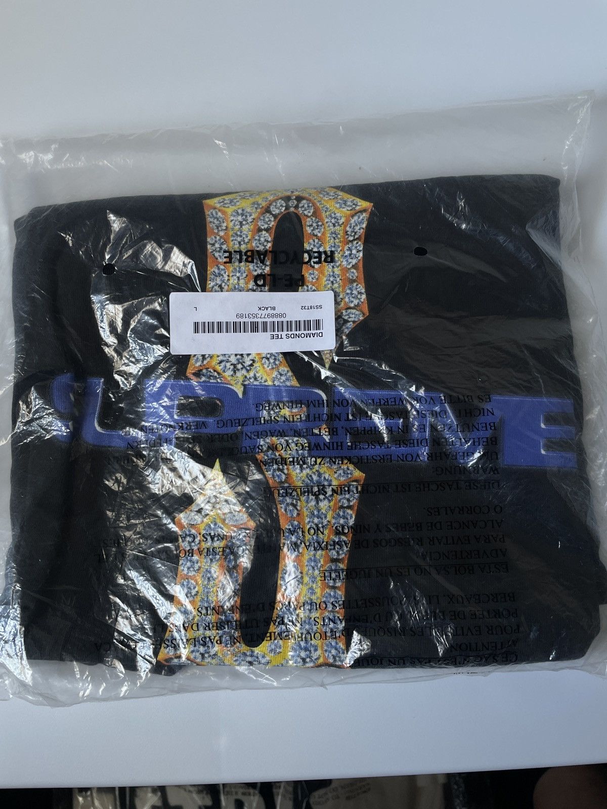 Supreme SUPREME DIAMOND TEE LARGE Size US L / EU 52-54 / 3 - 2 Thumbnail