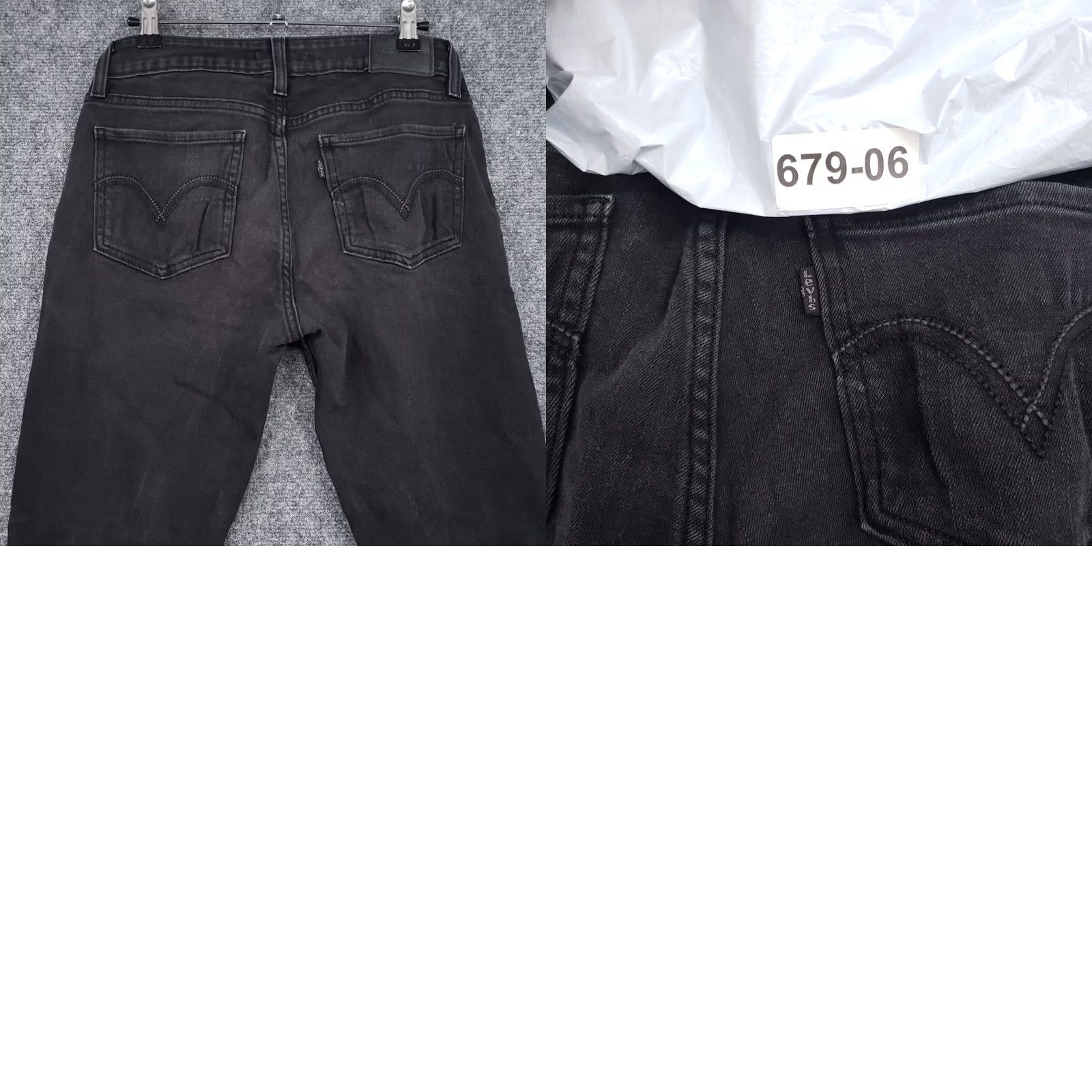 Levi's Levi's 535 Jeans Womens Black Super Skinny Mid Rise Dark Wash Denim Zip Fly 29x28 Size 29" - 9 Thumbnail
