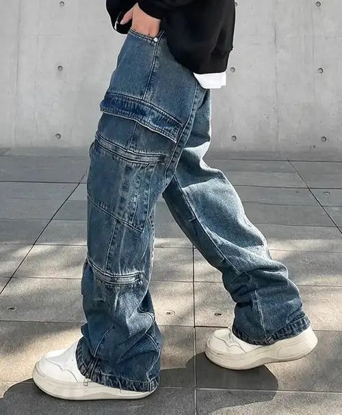 Vintage Cargo Jeans Men Size US 30 / EU 46 - 2 Thumbnail