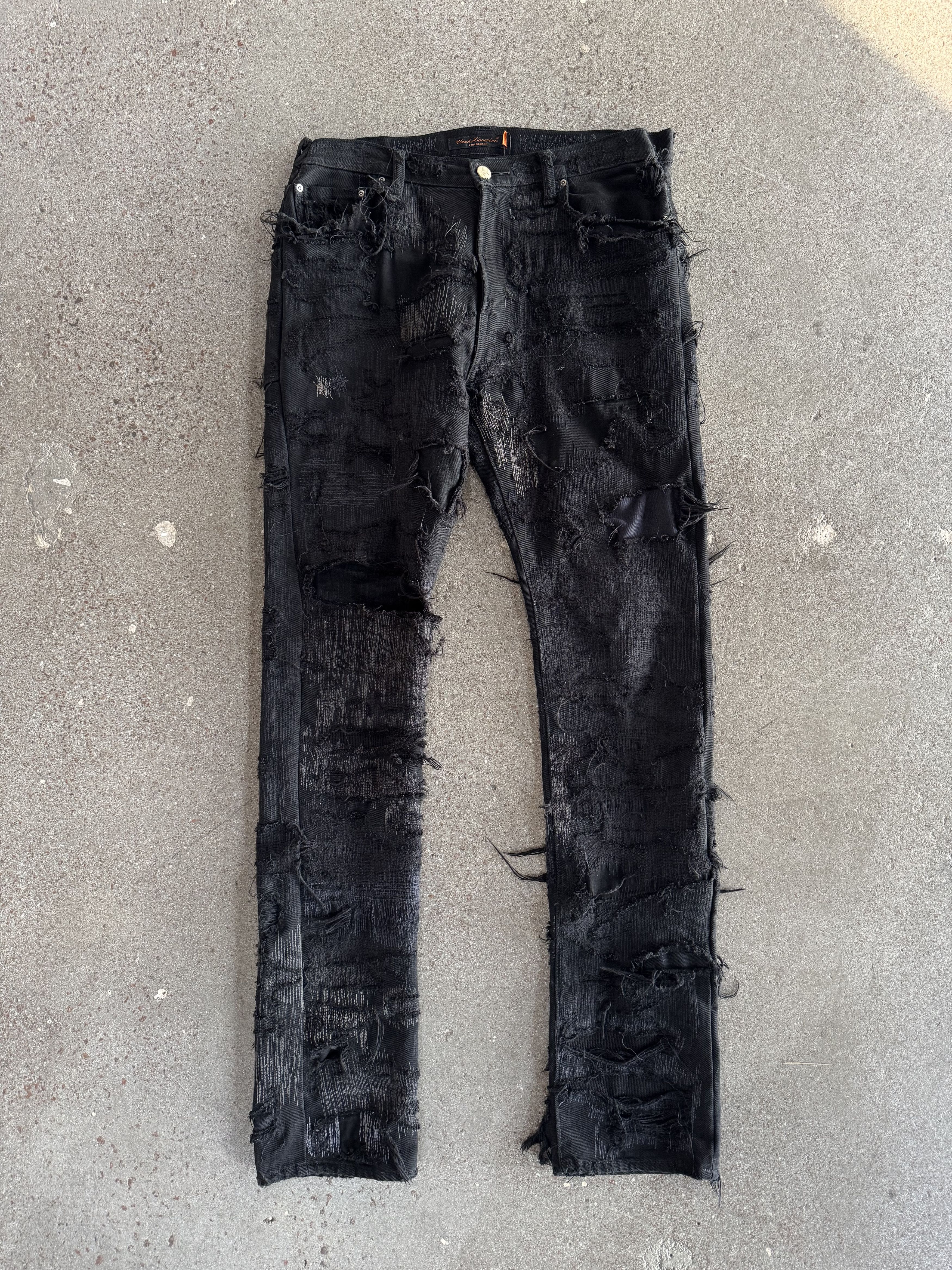Undercover AW2005 'Arts & Crafts' 85 Black Denim Size US 31 - 1 Thumbnail