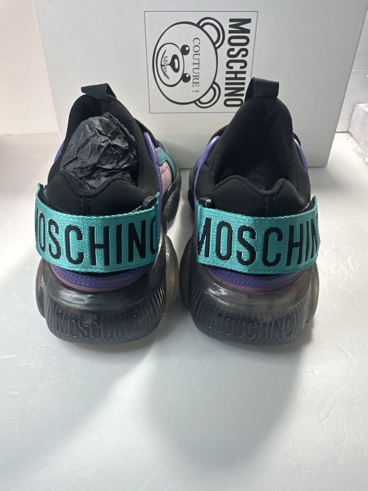 Moschino MOSCHINO Teddy Mix Media Chunky Sneakers Size US 5 / IT 35 - 10 Thumbnail