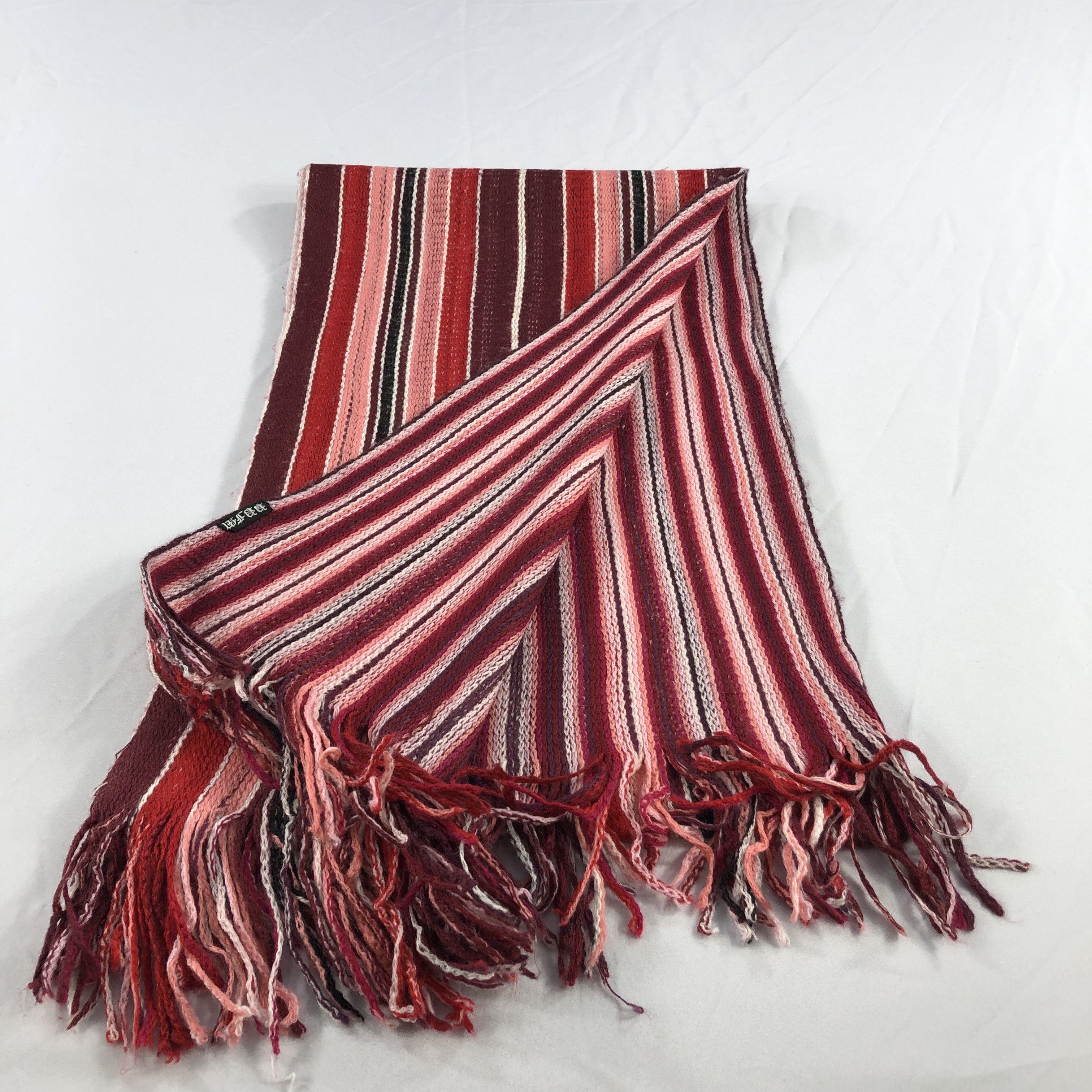 PPFM PPFM Striped Wool Scarf Muffler V1047 Size ONE SIZE - 4 Thumbnail