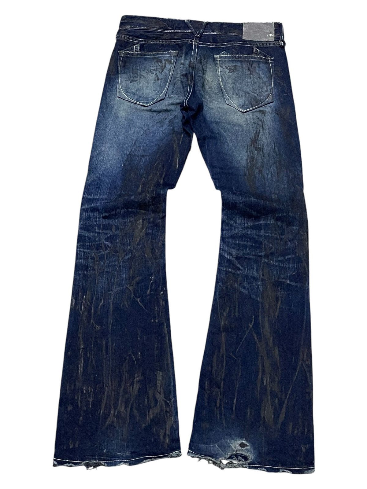 GOSTAR DE FUGA × Vanquish Vanquish Japan Paint Coated Flared Jeans Size US 32 / EU 48 - 2 Thumbnail