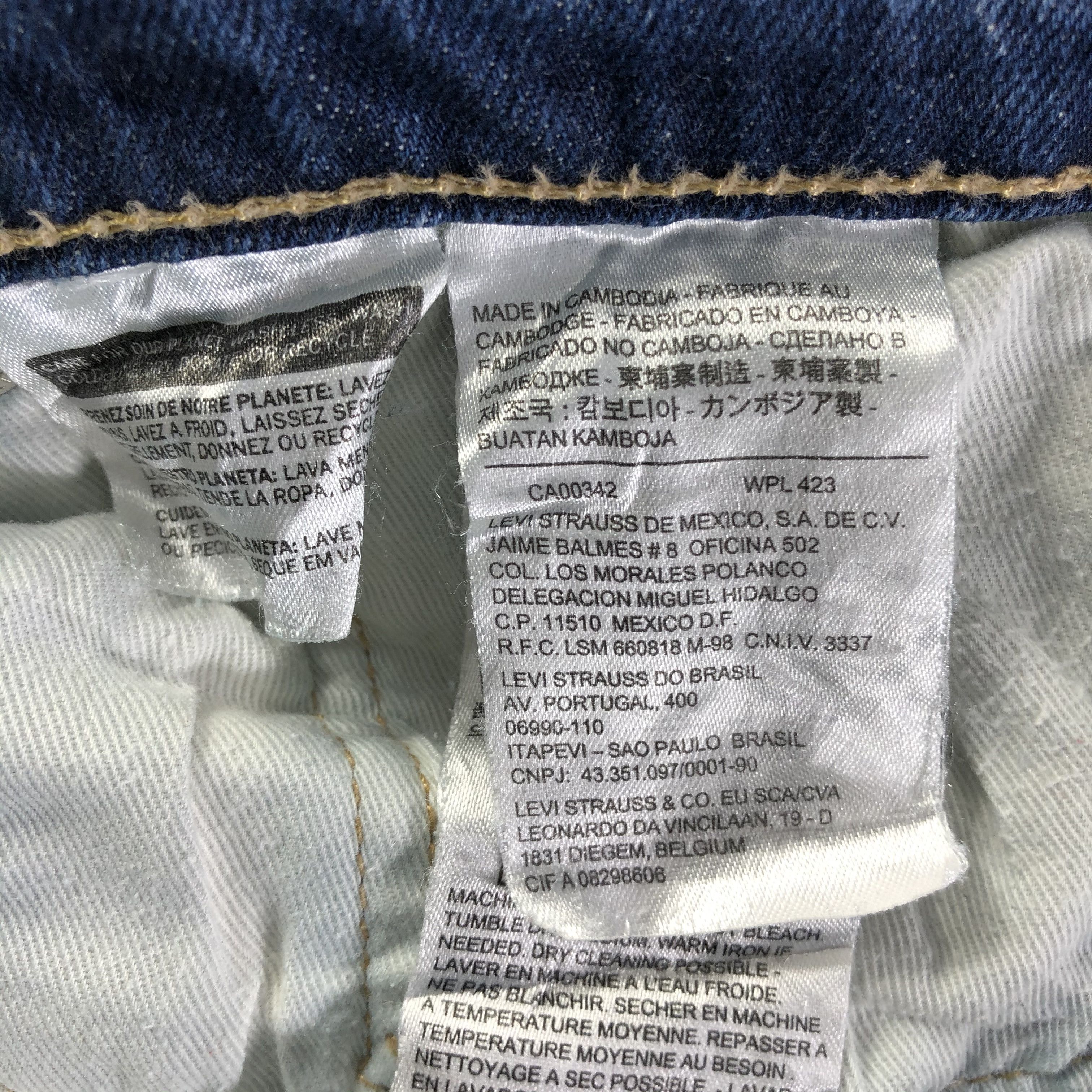 Levi's Vintage Blue Wash Levis 513 Jeans-J4351 Size US 33 - 9 Thumbnail