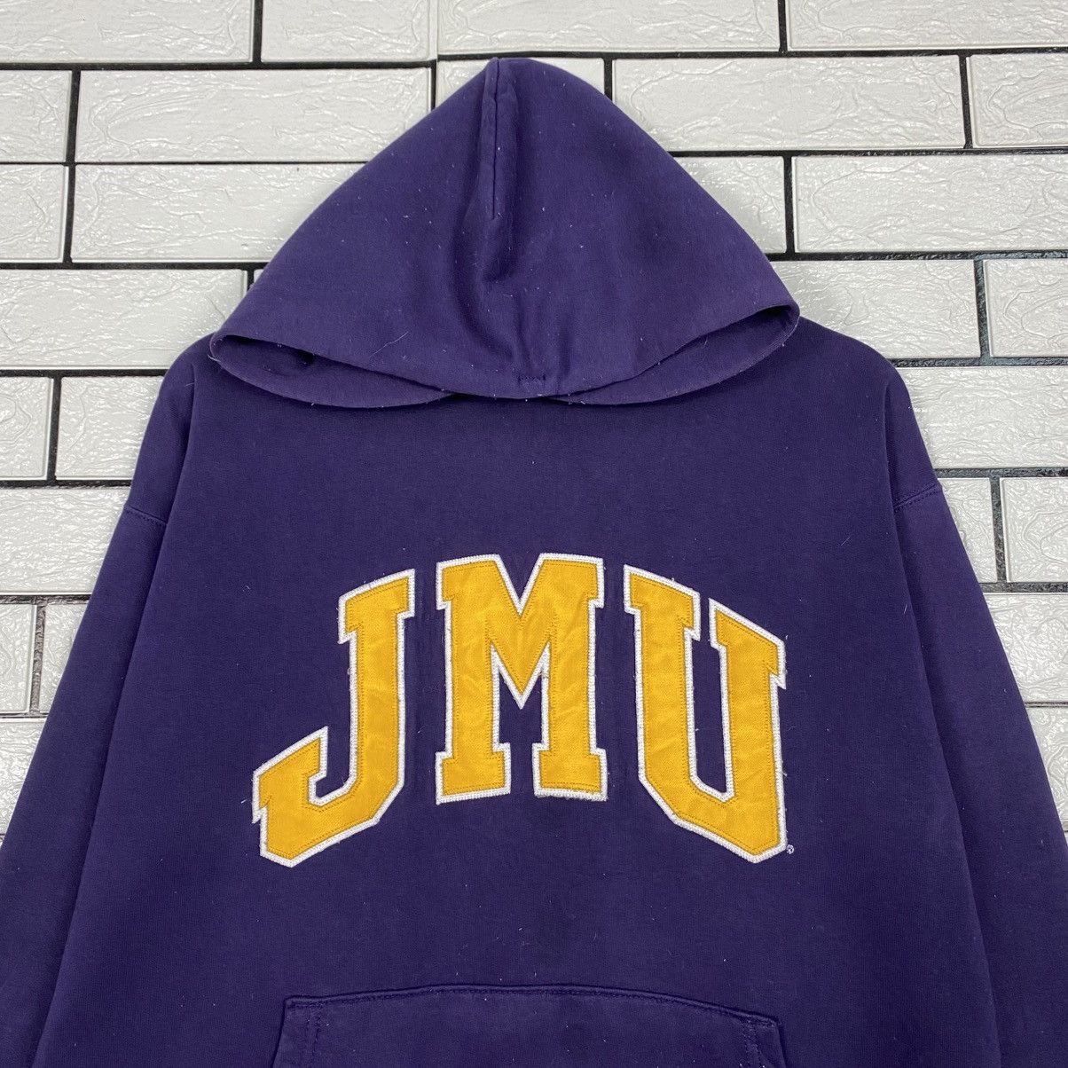 Japanese Brand Vintage Hoodie Champion JMU Big Logo Embroidery Size US M / EU 48-50 / 2 - 4 Thumbnail