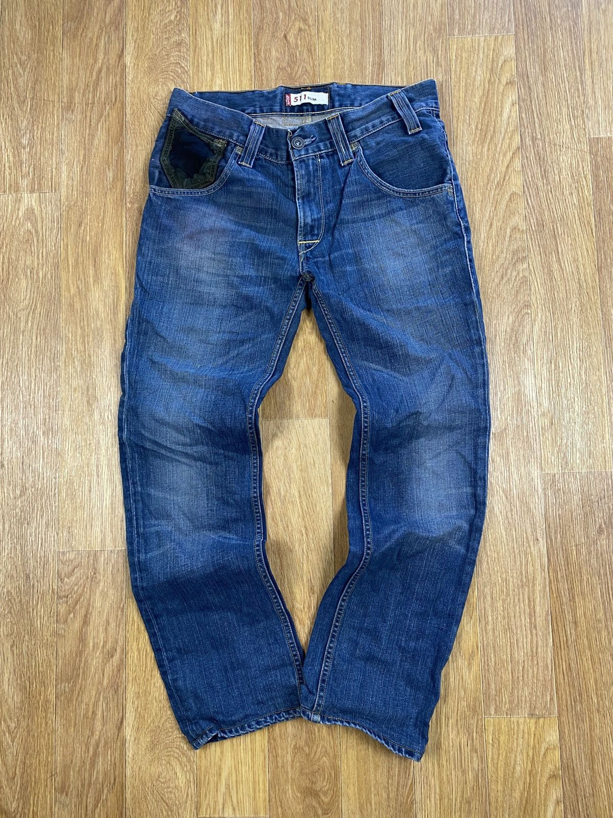 Levi's Levi’s 511 Buckle Back Works style Faded Denim Jeans W34 L32 Size US 34 / EU 50 - 2 Thumbnail