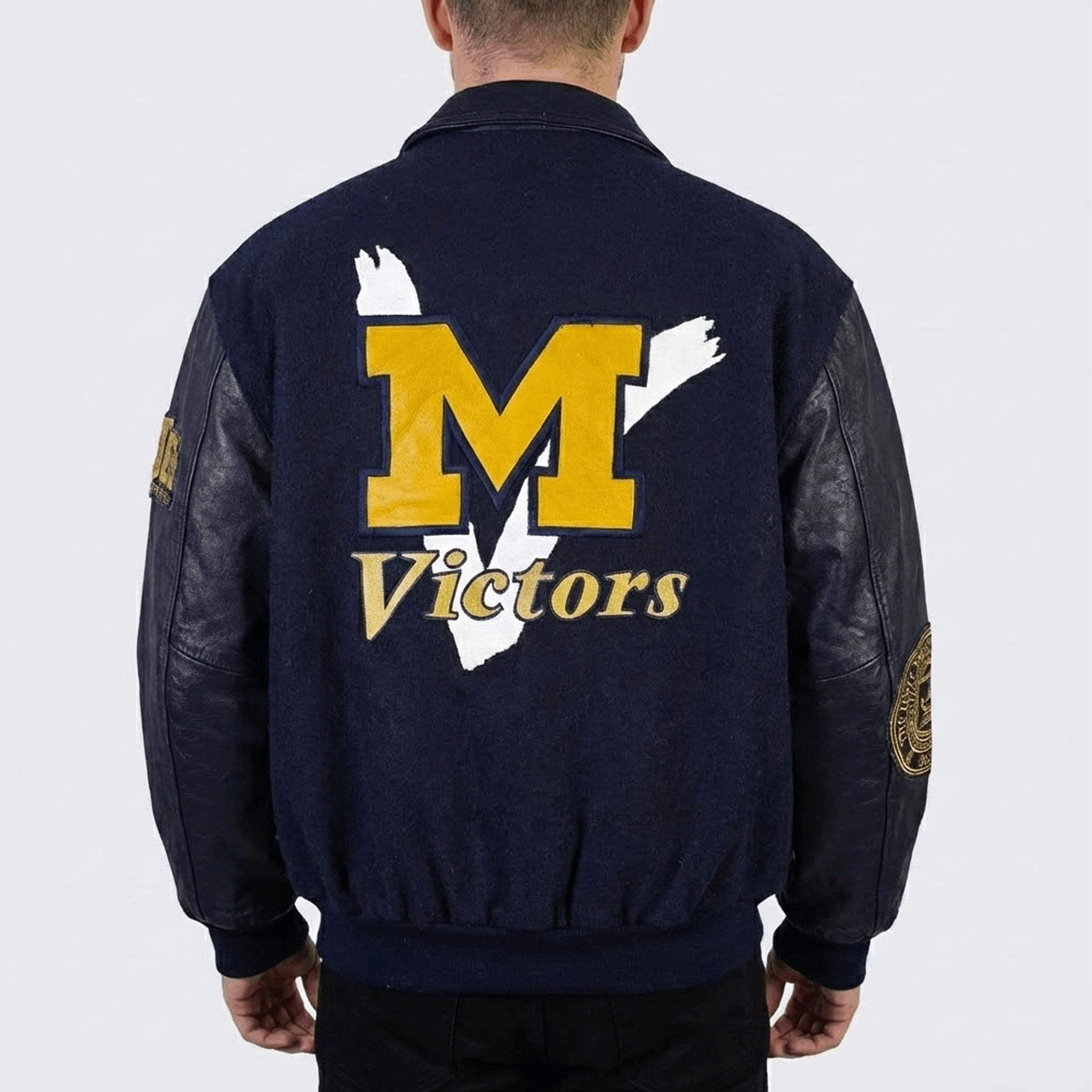 Jeff Hamilton Michigan Wolverines Vintage 90s Jeff Hamilton Varsity Jacket Size US L / EU 52-54 / 3 - 4 Thumbnail