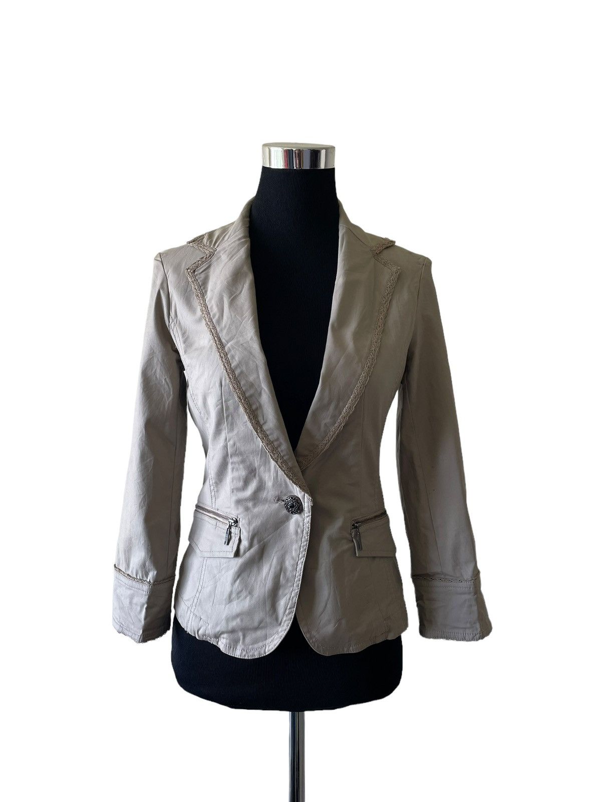 image of Vintage Cecil Mc Bee Jacket in Beige, Women's (Size XS)
