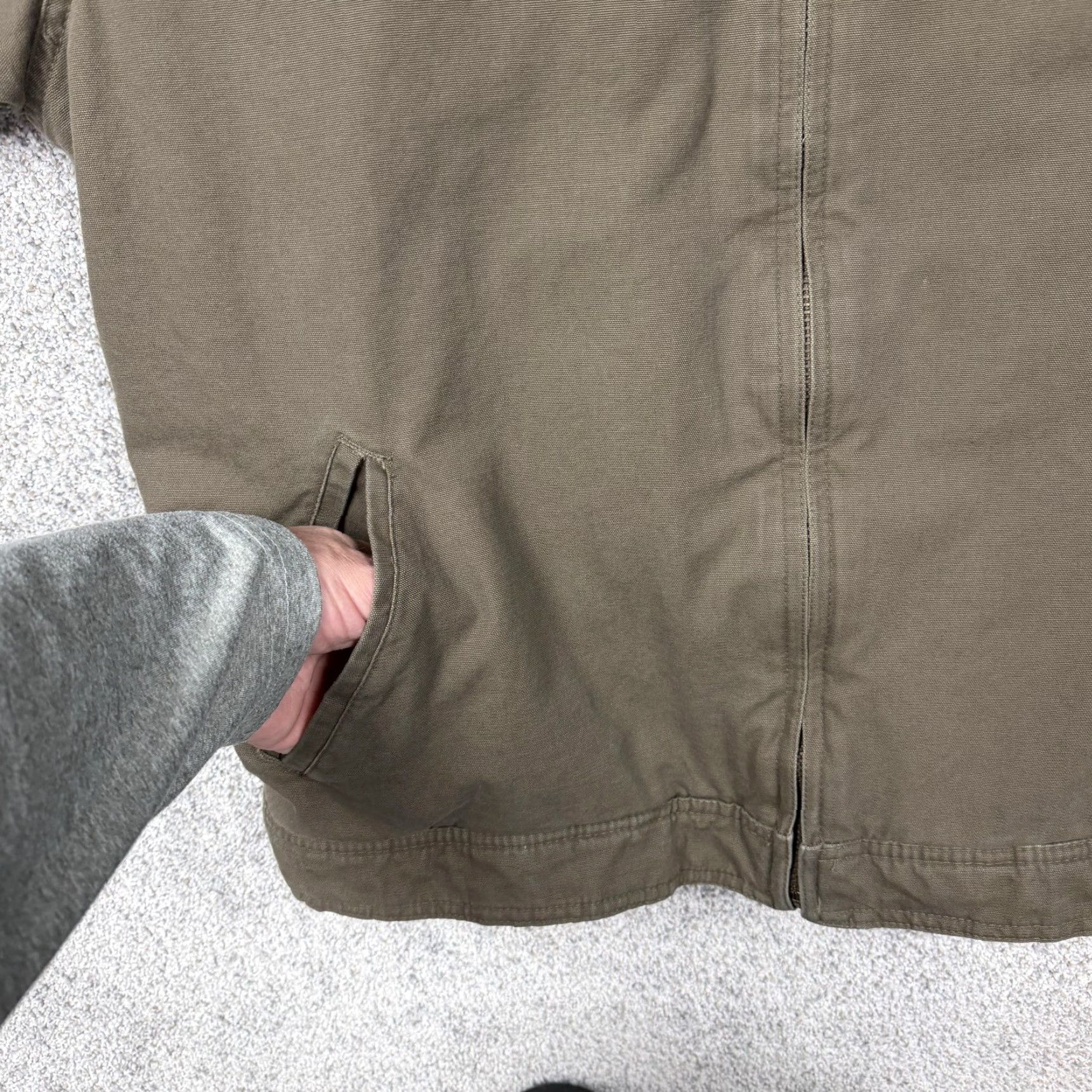 Vintage SONOMA life+style Bomber Jacket Mens L Brown Canvas Fleece Lined Workwear Size US L / EU 52-54 / 3 - 5 Thumbnail