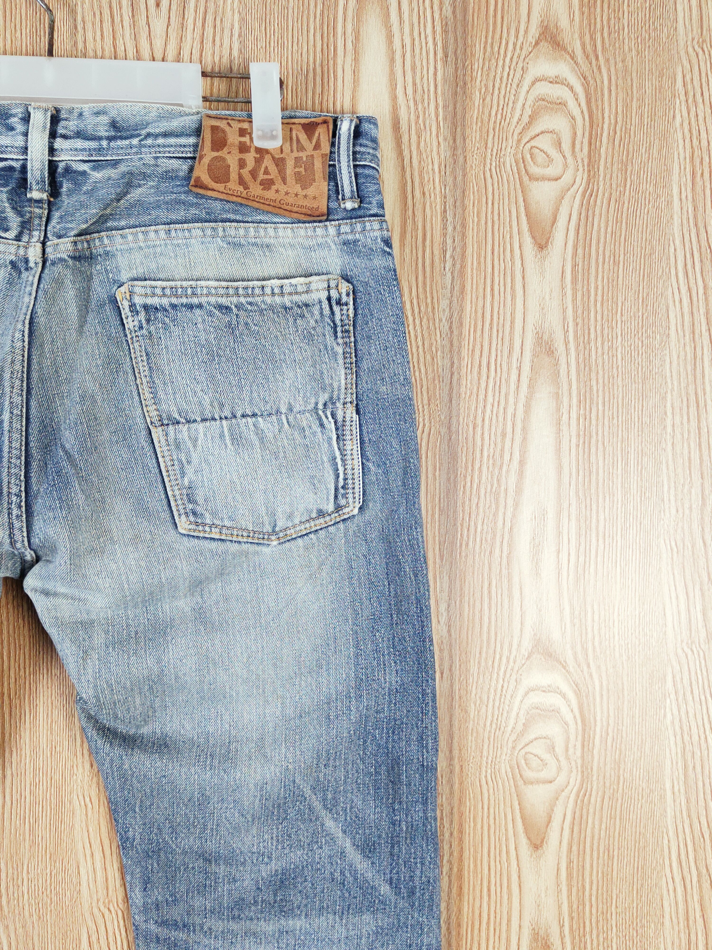 Japanese Brand Denim Craft Blue Distressed Ripped Jeans #W218 Size US 34 / EU 50 - 11 Thumbnail
