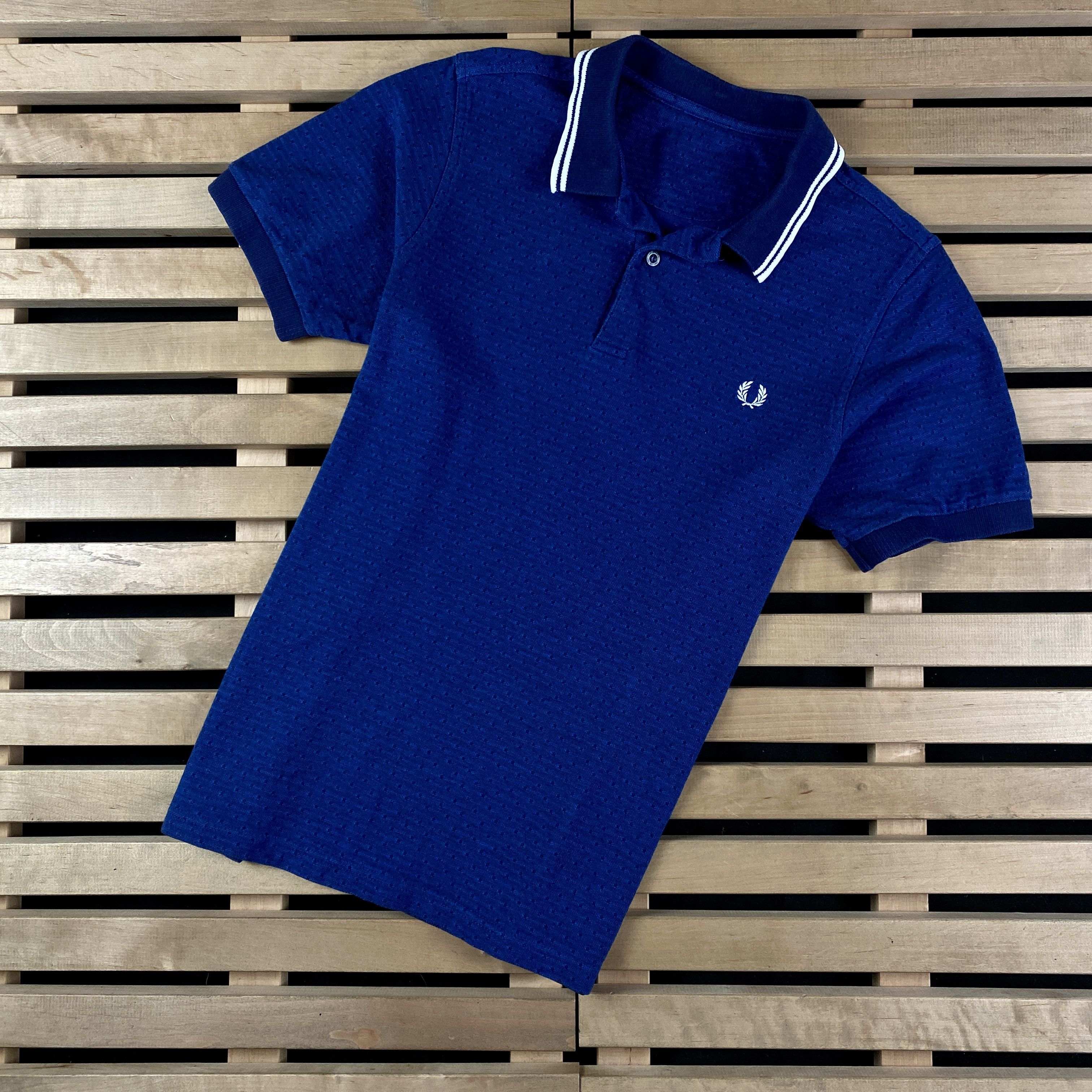 Men’s Polo T-Shirt Short Sleeve Fred Perry Size S-M Blue