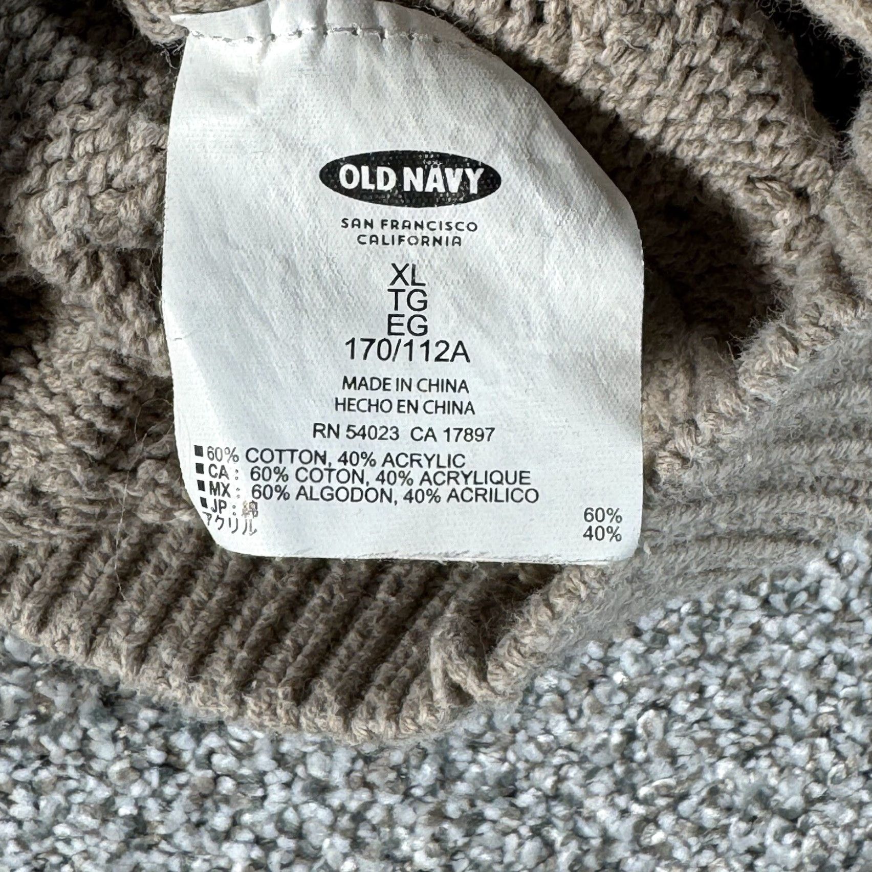 Old Navy VINTAGE Old Navy Sweater Womens XL Cabincore Cable Knit Crew Neck Beige Size XL / US 12-14 / IT 48-50 - 7 Thumbnail