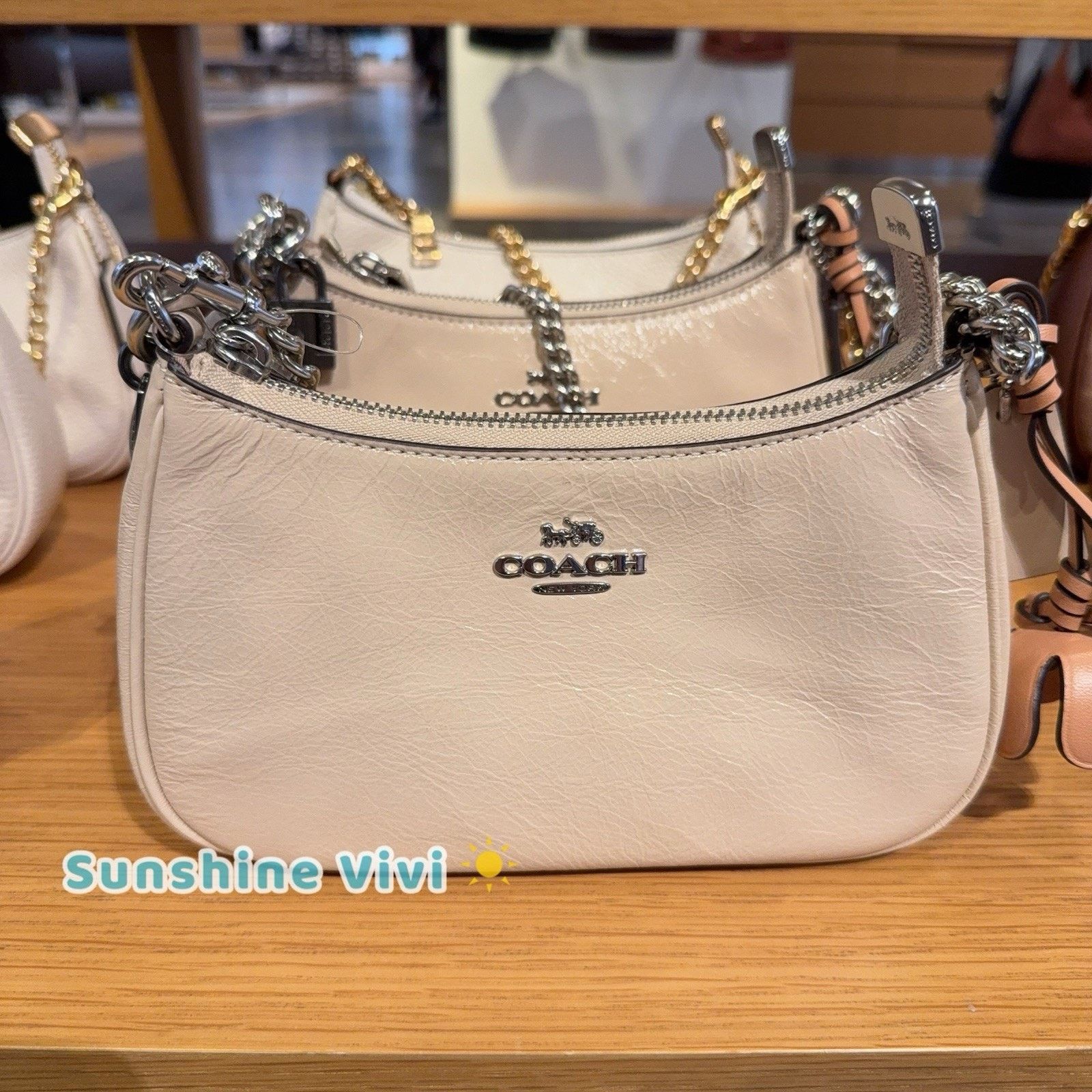 Coach NWT Coach Teri Mini Crossbody Bag Charms Silver/Ivory CDW67 Size ONE SIZE - 1 Thumbnail