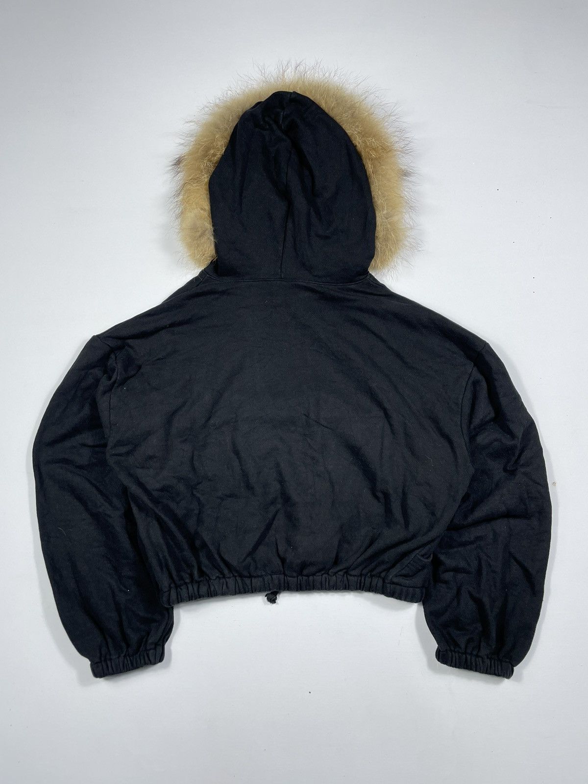 Japanese Brand Black Cropped Fur Hoodie lgb style S-M Size US S / EU 44-46 / 1 - 4 Thumbnail