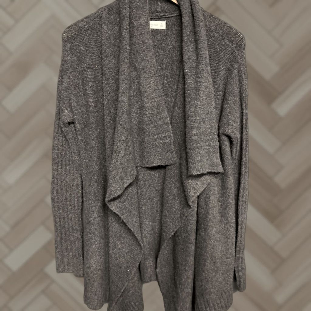 Abercrombie & Fitch Abercrombie & Fitch Sweaterr Gray Open-Front Long Sleeve Womens Cardigan M Size M / US 6-8 / IT 42-44 - 1 Thumbnail