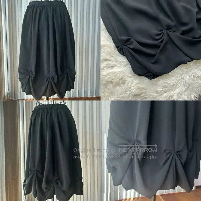 Other Lanvin Black Polyester Women's Half Skirt . Size 23" - 2 Thumbnail
