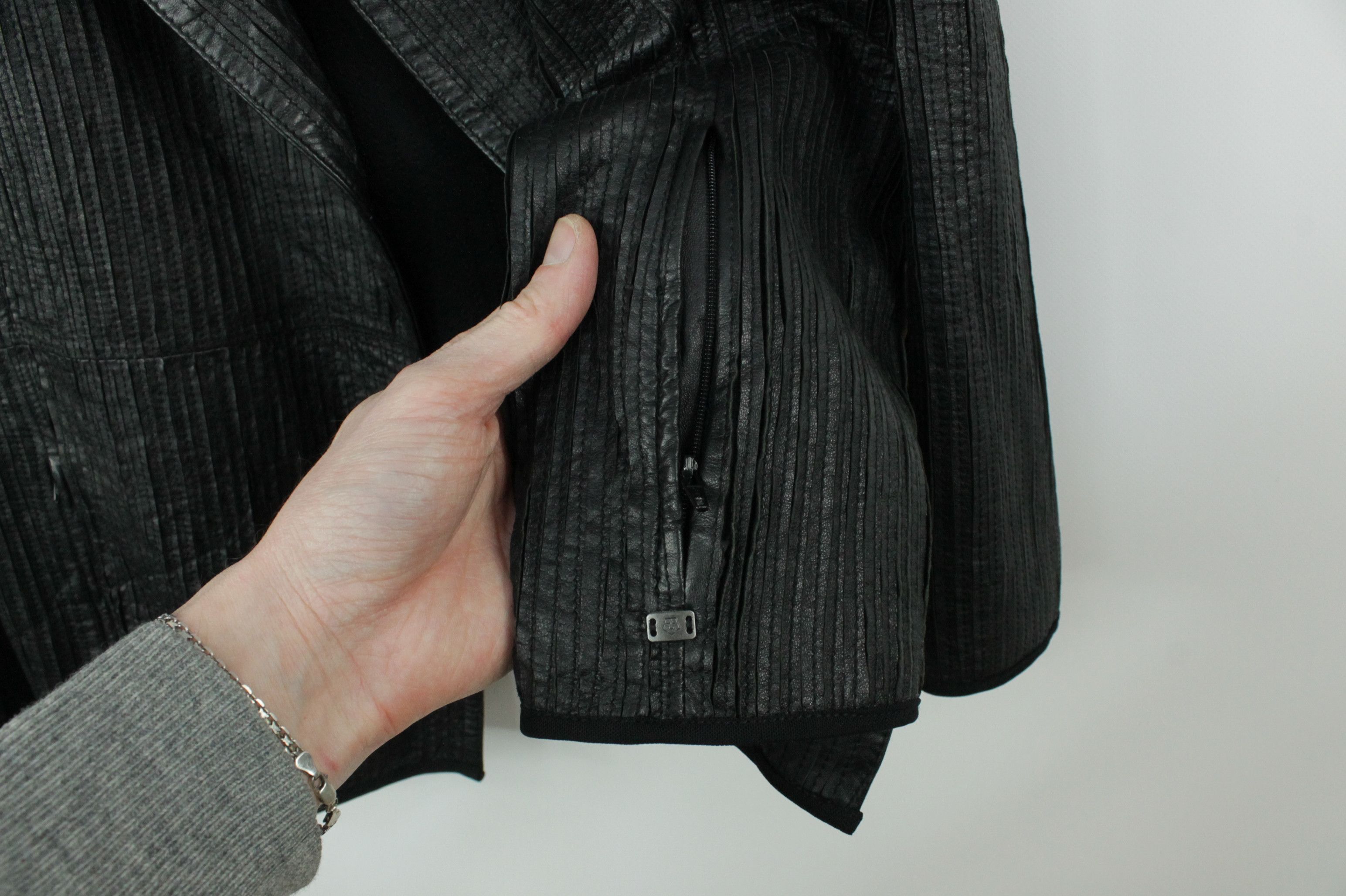 Milestone Milestone Alma Perforation Leather Stretch Jacket Black Size XL / US 12-14 / IT 48-50 - 4 Thumbnail