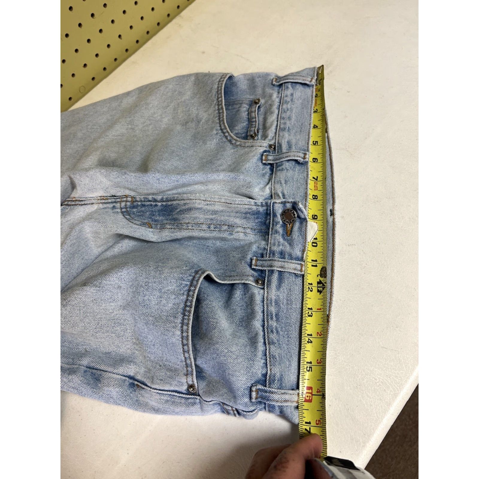 Denime VINTAGE Todays News Shorts Mens 34” Faded Denim 90s Blue Jorts Denim Shorts Casual Workwear Mens 90s Size US 34 / EU 50 - 7 Thumbnail