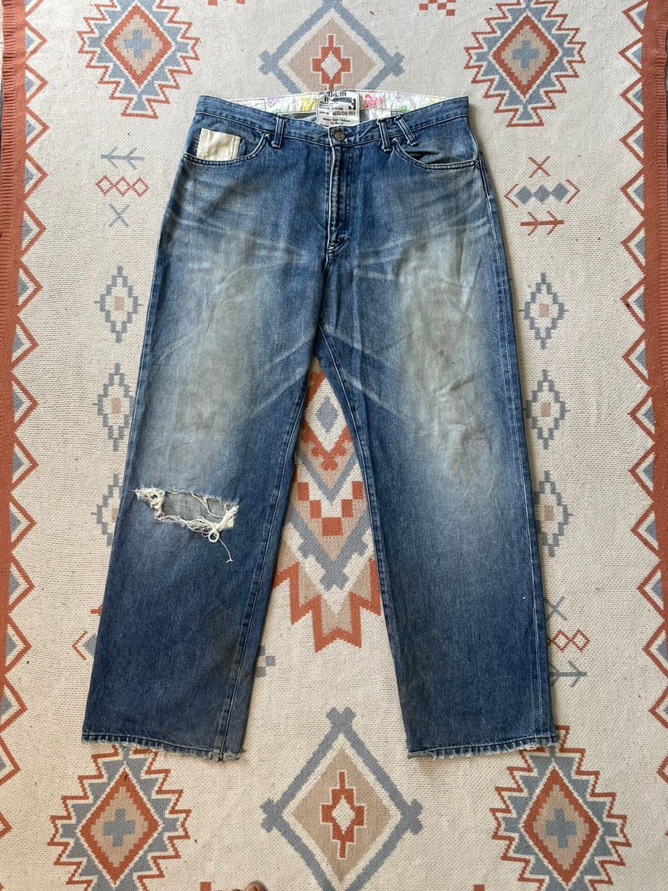廃盤 BEN DAVIS GORILLA CUT DENIM W38 90s “Ben davis gorilla cut” made in usa big size cut off
