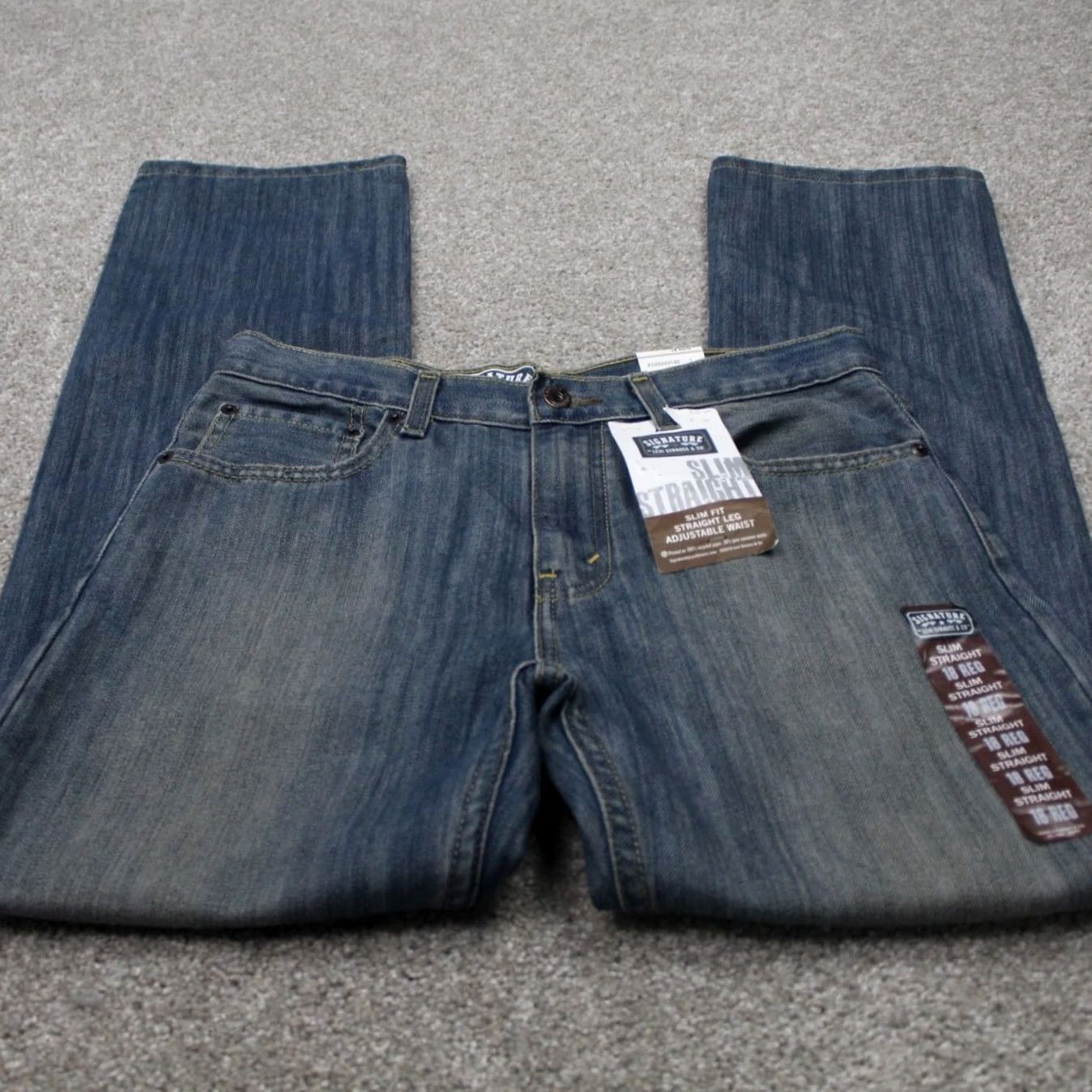 Vintage Signature Levi Strauss Jeans NWT Womens 18 Regular Blue Slim Straight 30" inseam Jeans Size 40" / US 18 - 2 Thumbnail